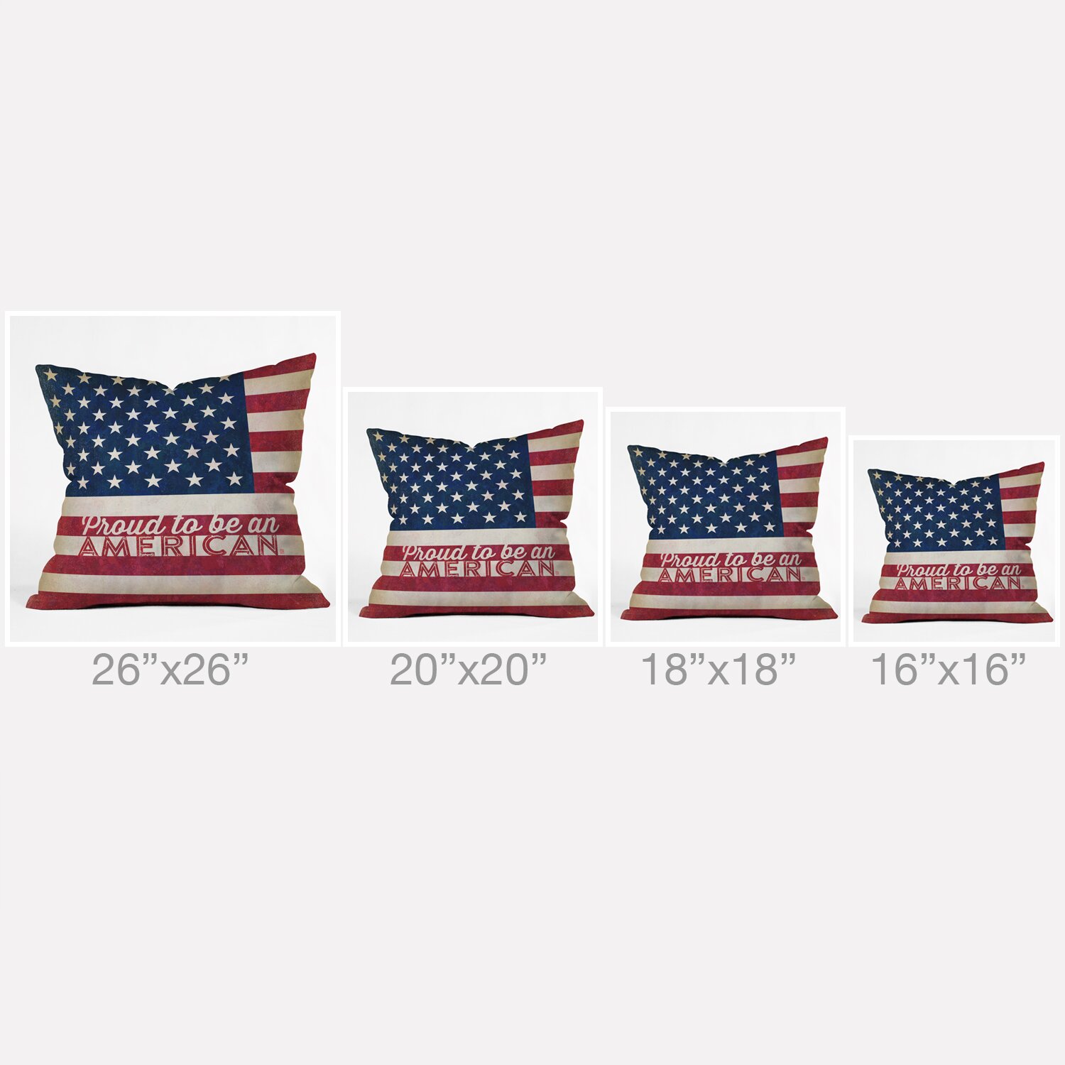 Anderson Design Group Proud to be an American Flag Throw Pillow | Wayfair