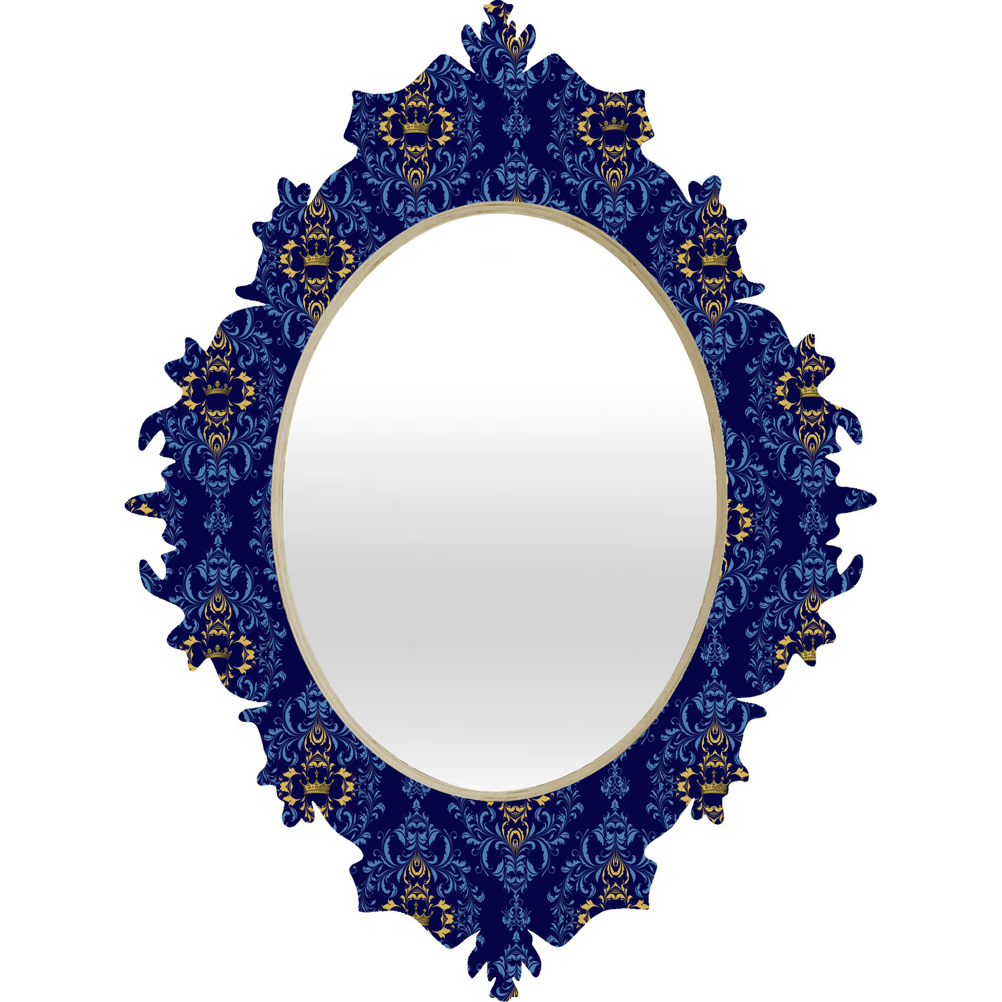 DENY Designs Belle13 Royal Damask Pattern Baroque Mirror & Reviews
