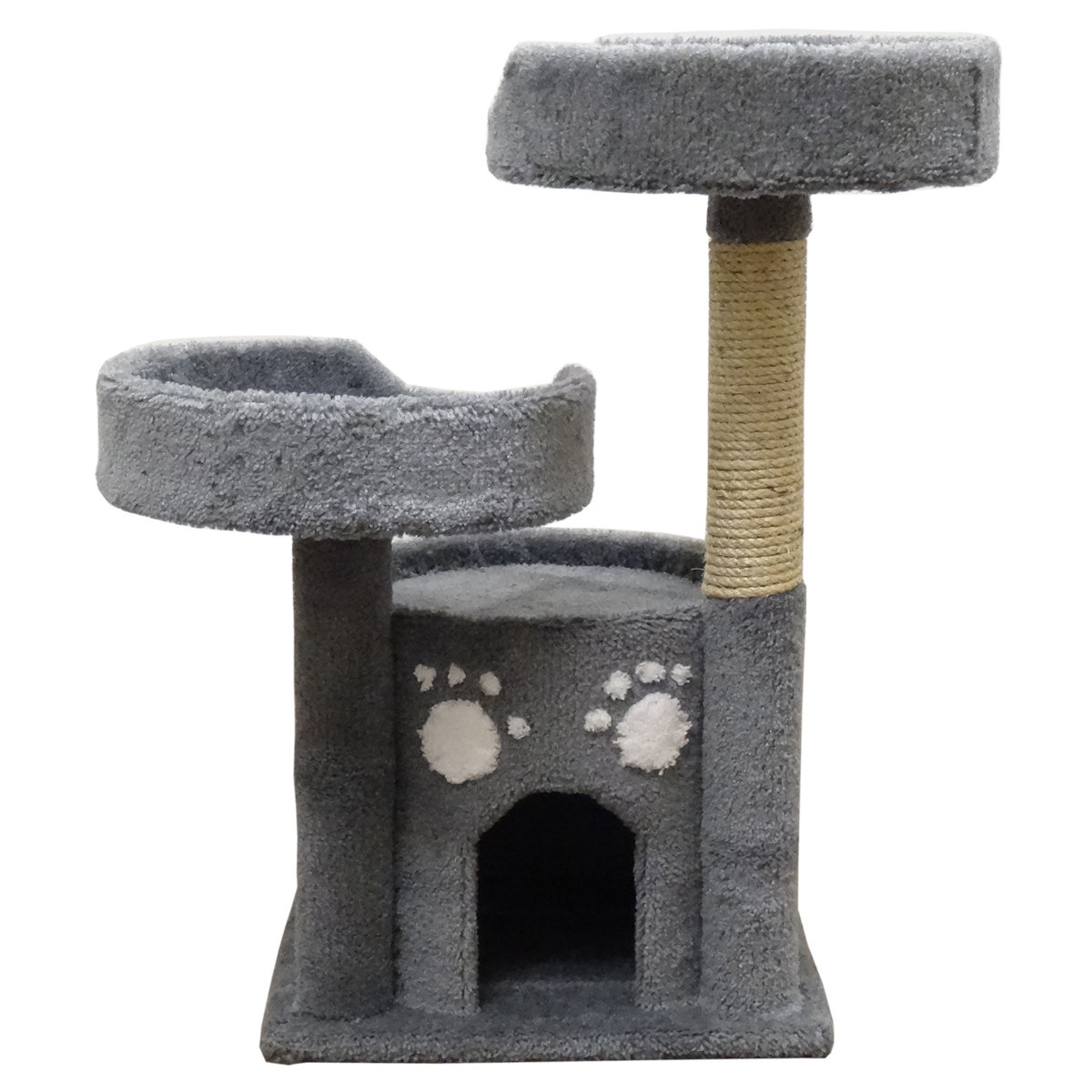 New Cat Condos 35" Premier Double Perch Solid Wood Cat Condo & Reviews Wayfair