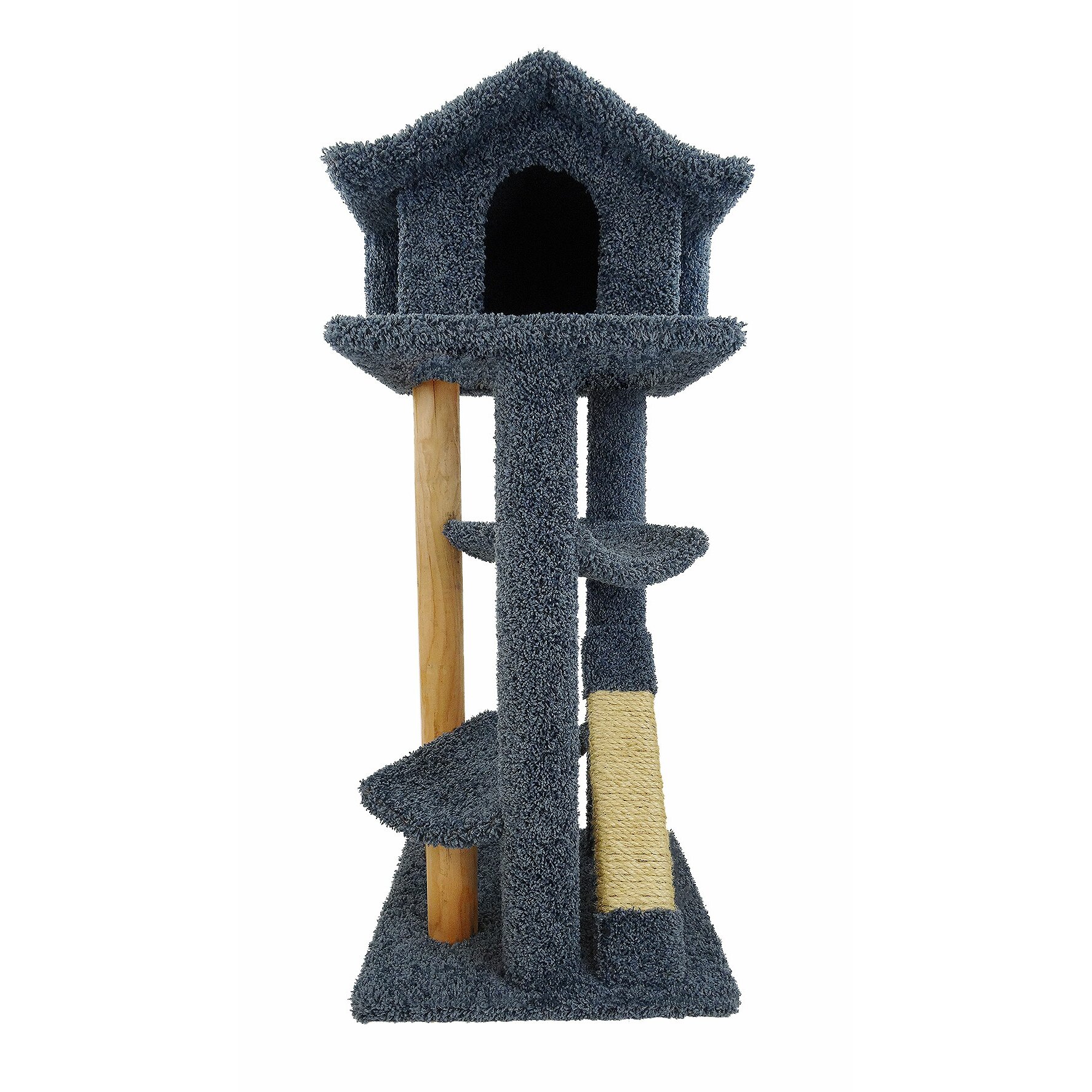 New Cat Condos 46" Premier Large Cat Pagoda Tree & Reviews Wayfair