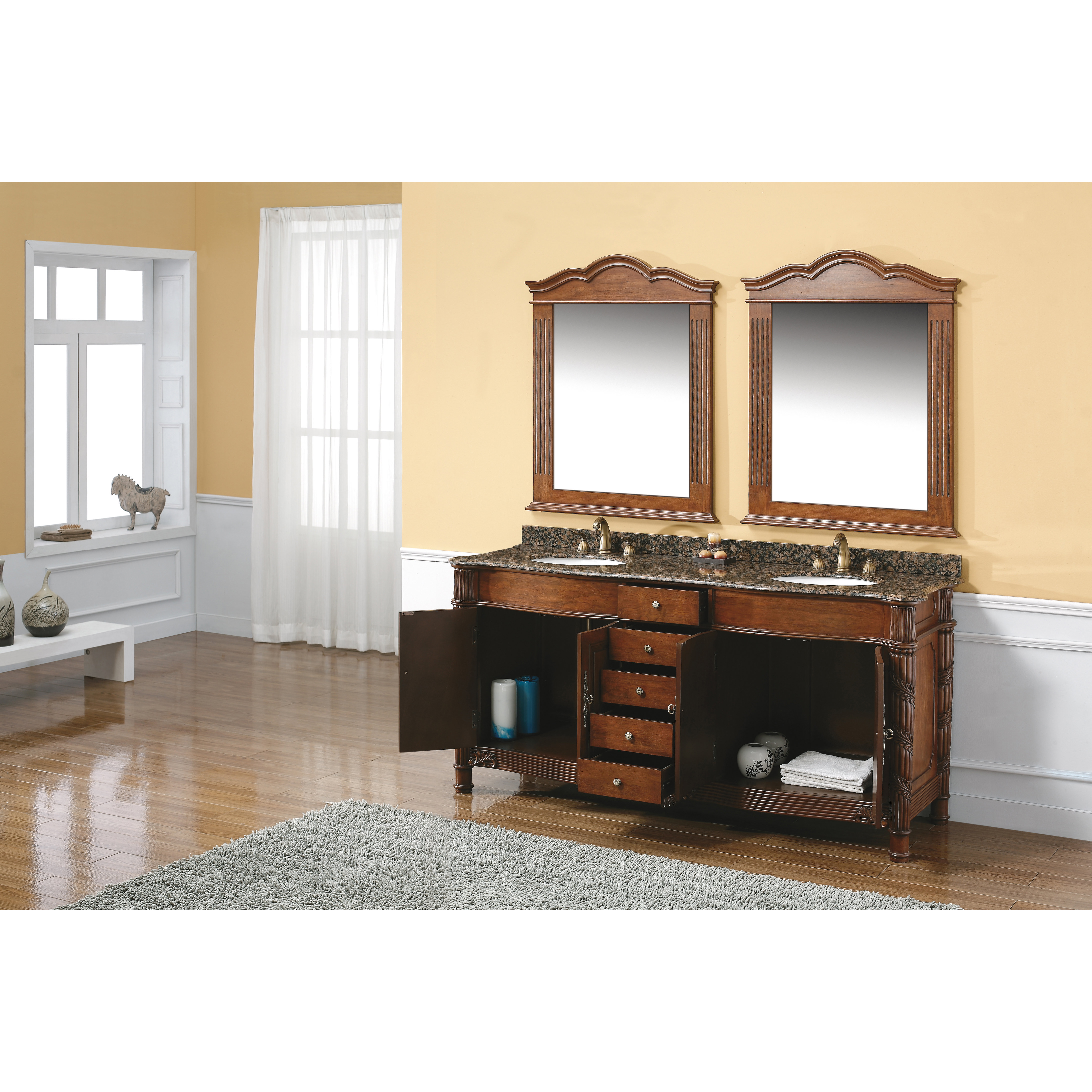 James Martin Furniture Classico 72" Double Bathroom Vanity Set
