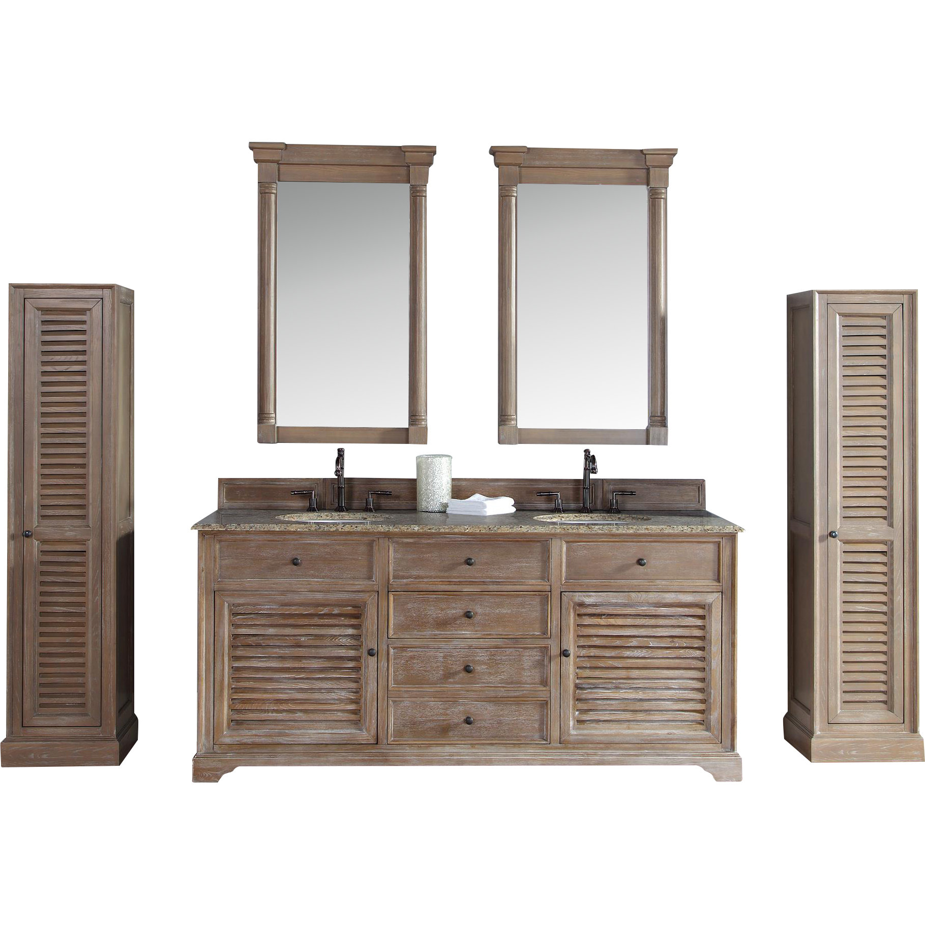 James Martin Furniture Savannah 72" Double Bathroom Vanity Set
