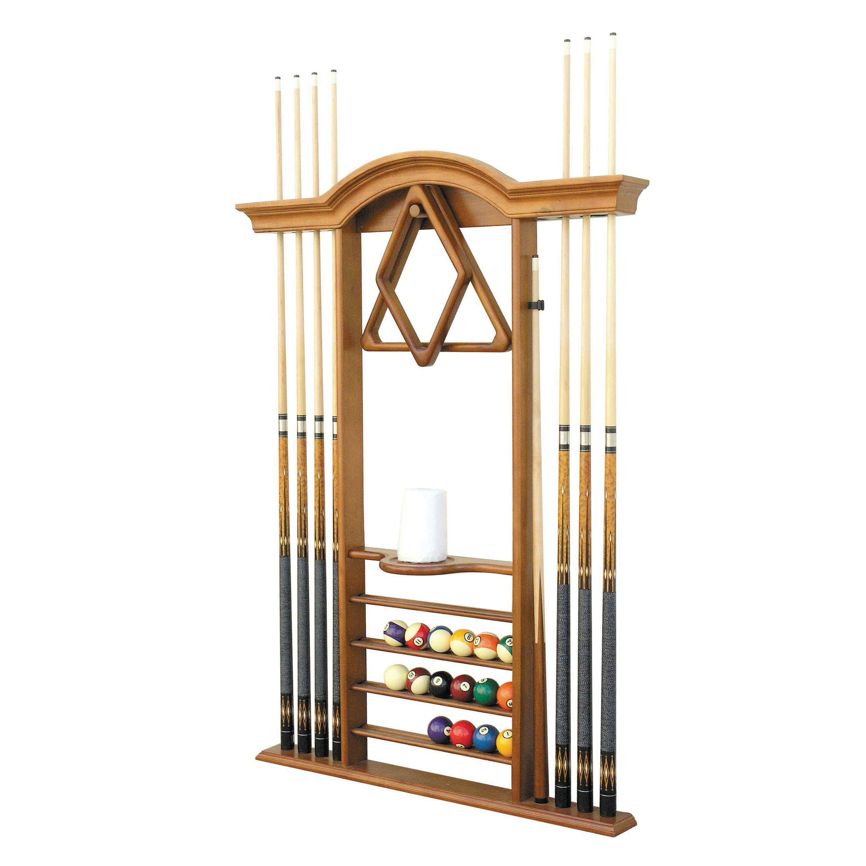 The Level Best Deluxe Wall Pool Cue Rack & Reviews Wayfair