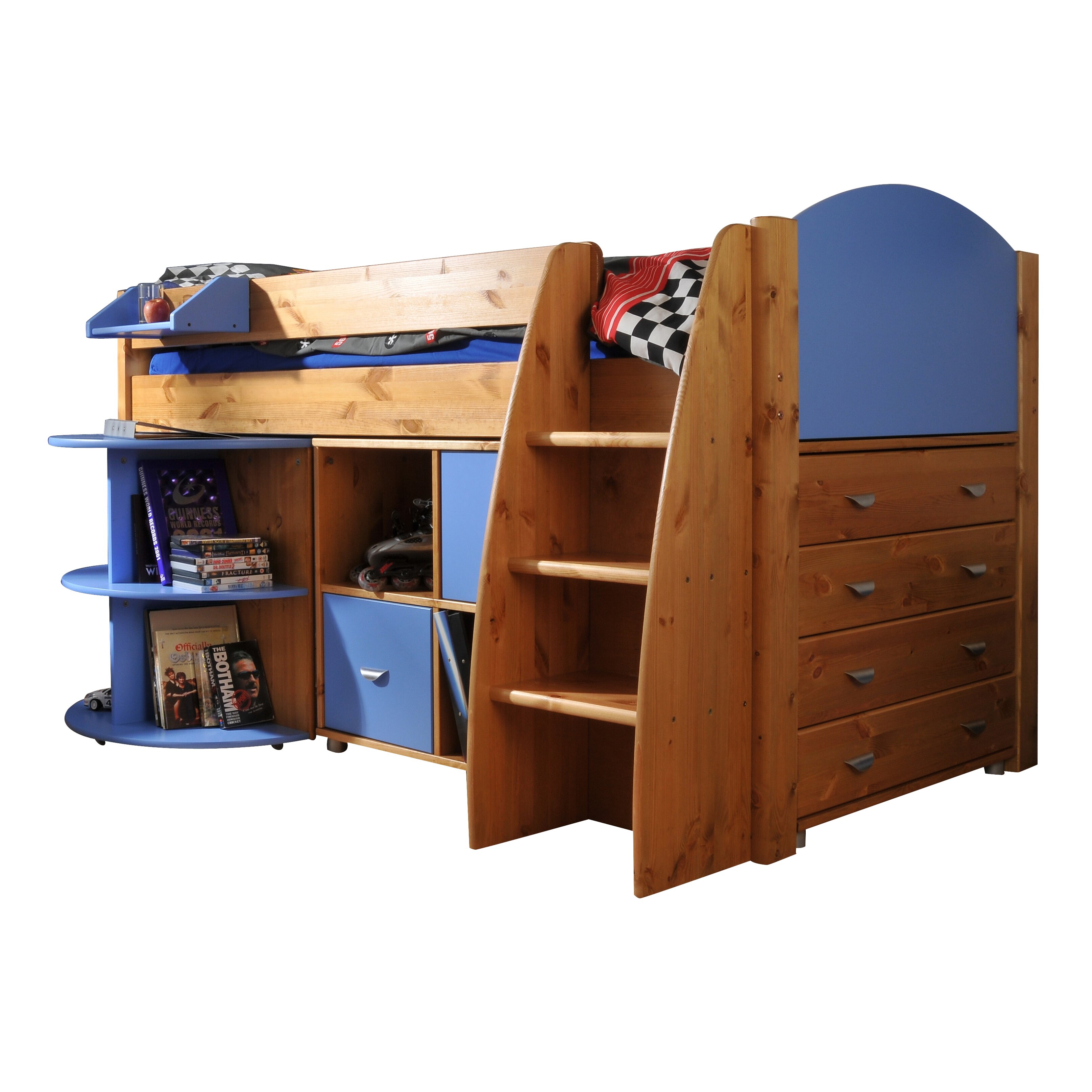 Rondo European Single Mid Sleeper Bed With Storage | Wayfair UK