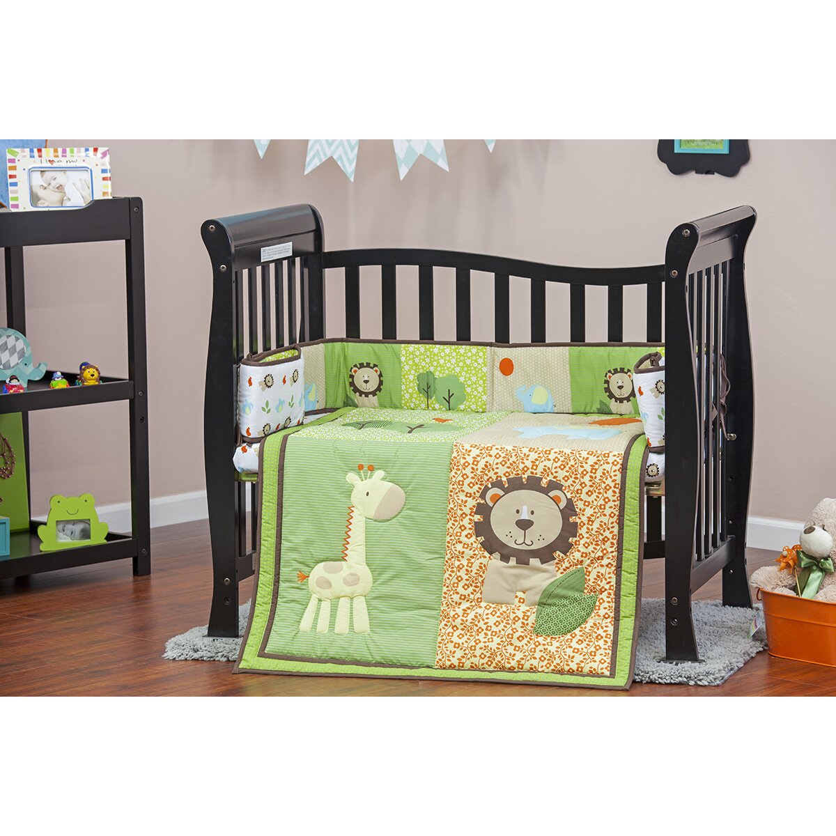 Dream On Me Safari Animals 3 Piece Crib Bedding Set ...