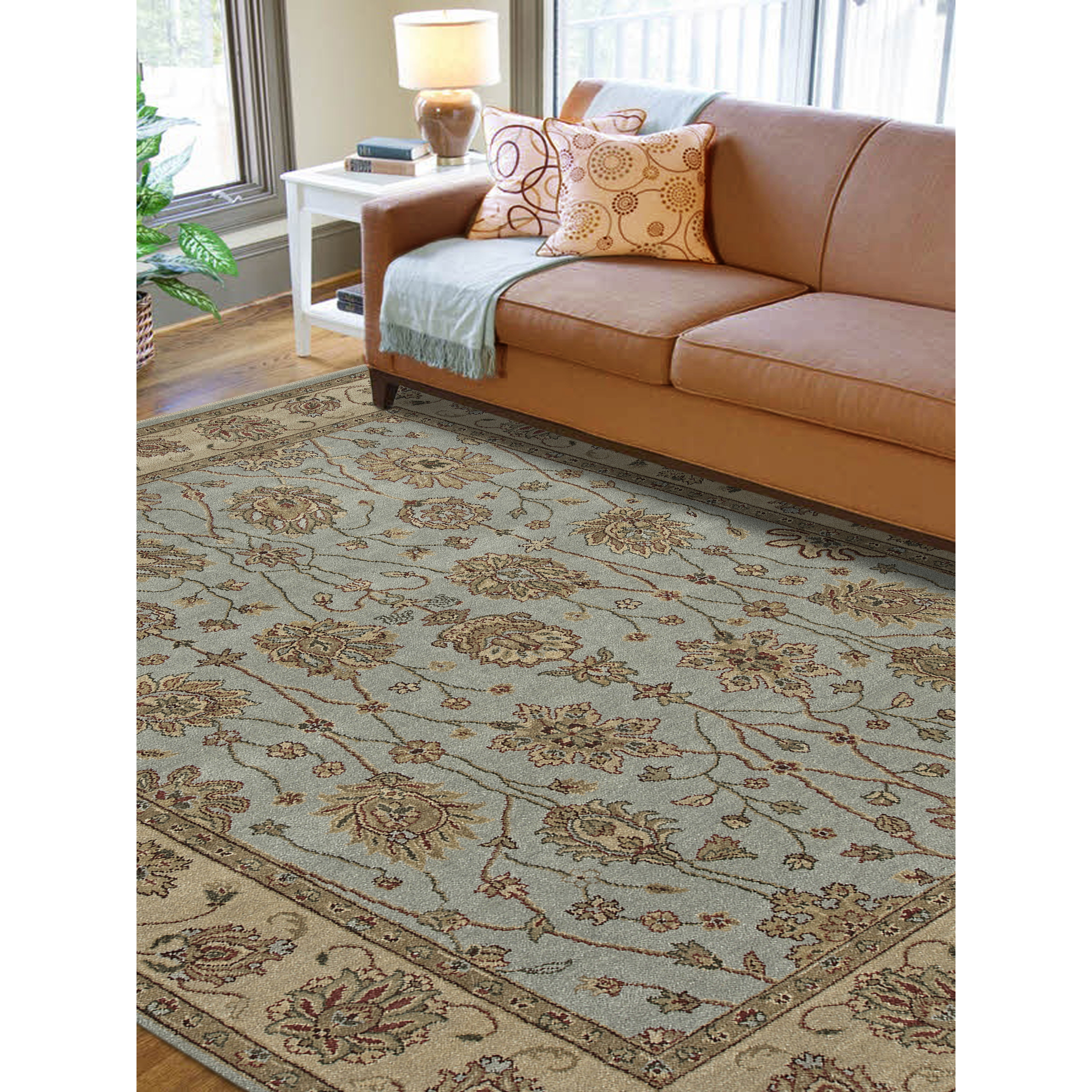 AMER Rugs Oasis French Blue/Beige Nile Area Rug Wayfair
