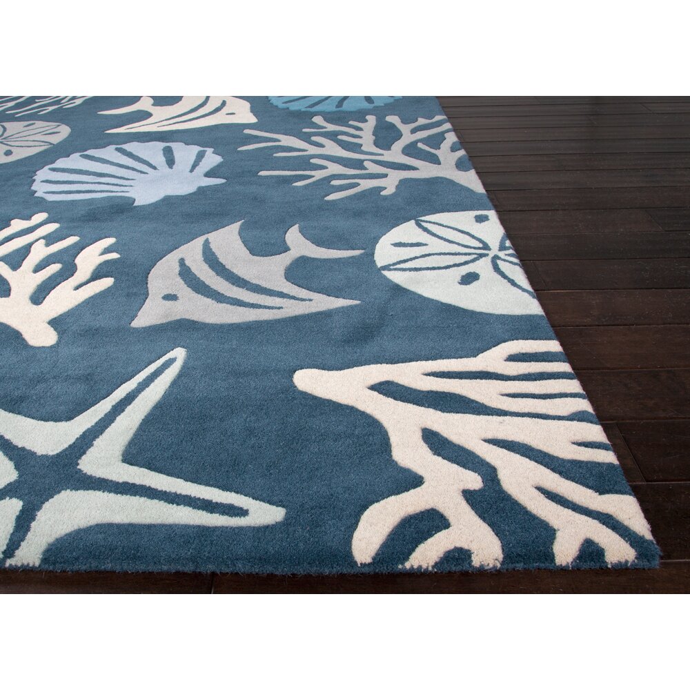 Coastal Seaside Hand-Tufted Ice Flow/Dark Shadow Indoor Area Rug | Wayfair