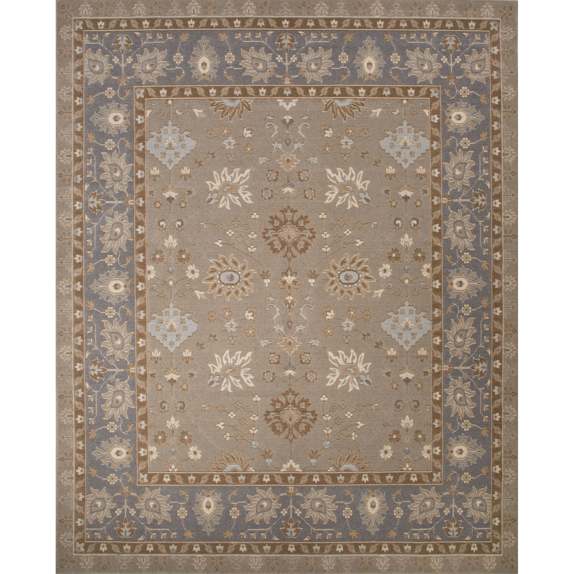 Orient Wool Machine Made Taupe/Blue Area Rug Wayfair