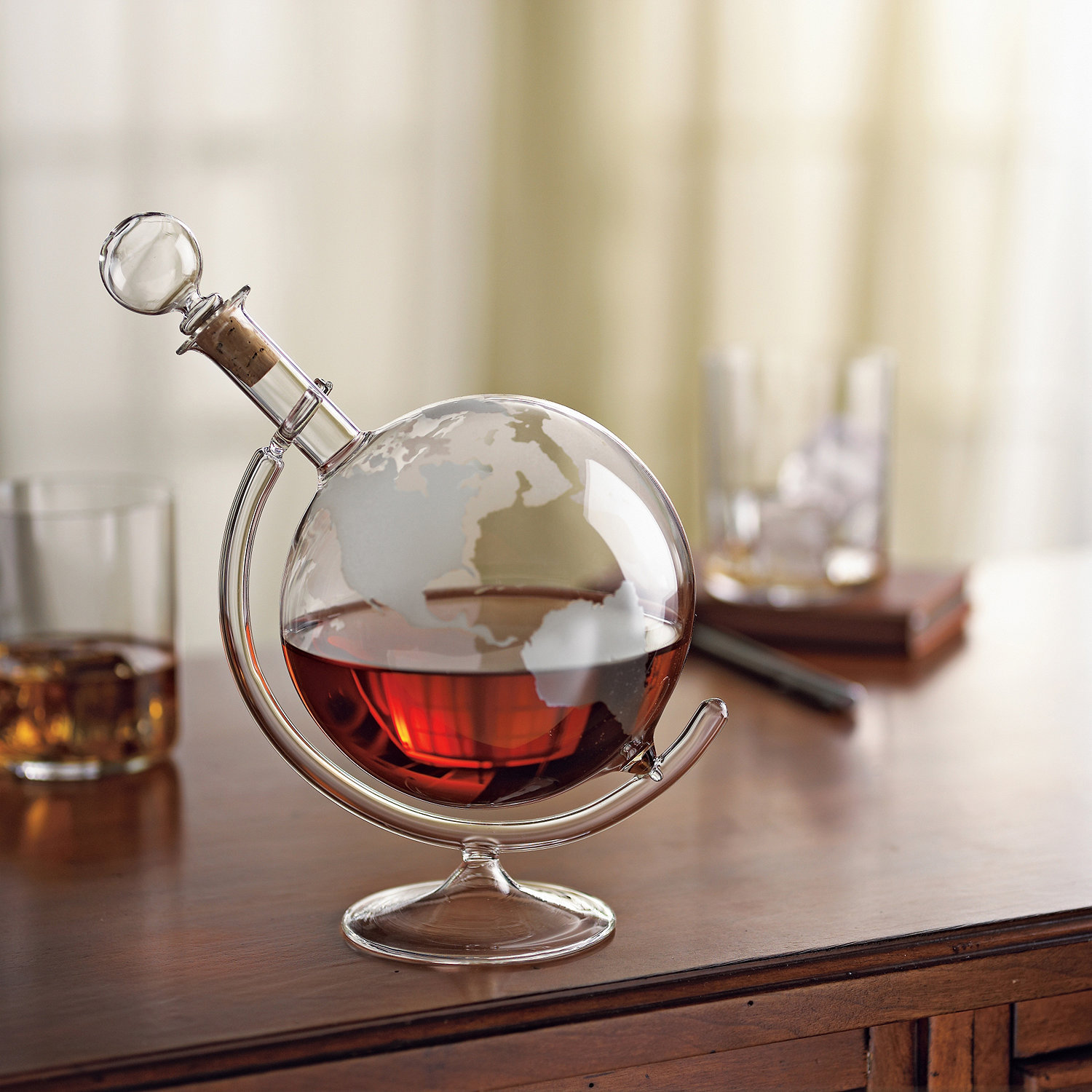 Wine Enthusiast Companies Etched Globe Spirits Decanter & Reviews Wayfair