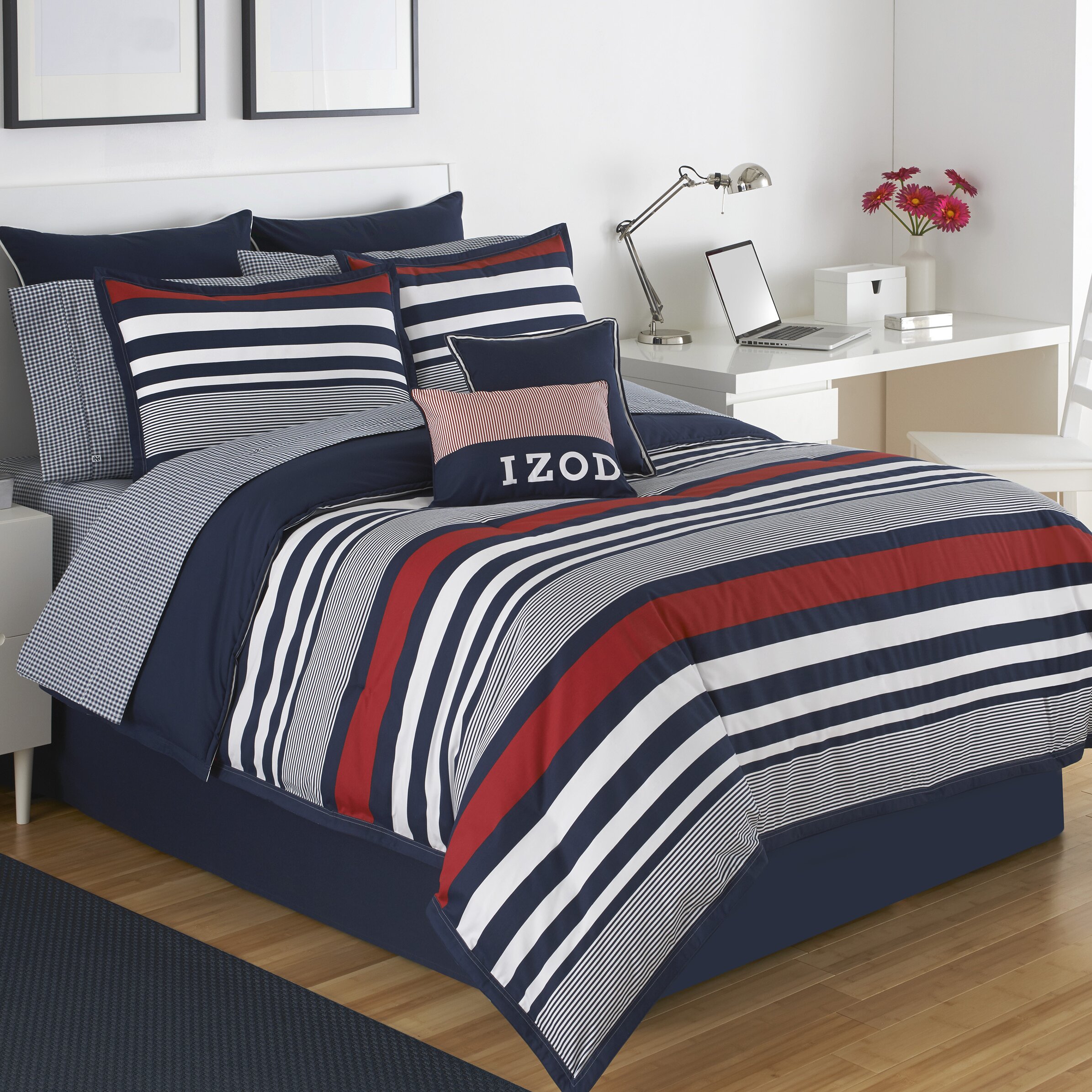 IZOD Varsity Stripe Comforter Set & Reviews | Wayfair