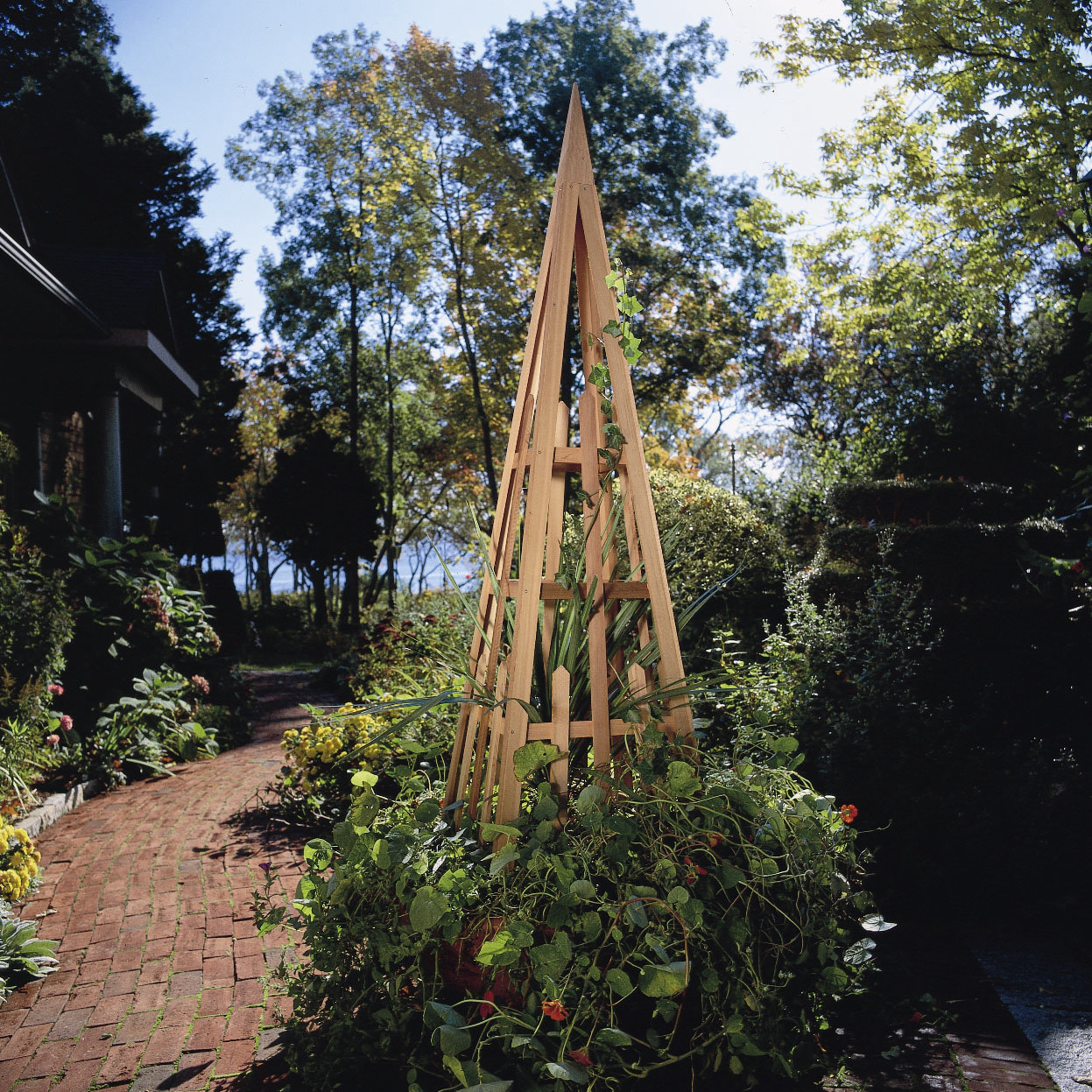 Cedar Pyramid Trellis Wayfair