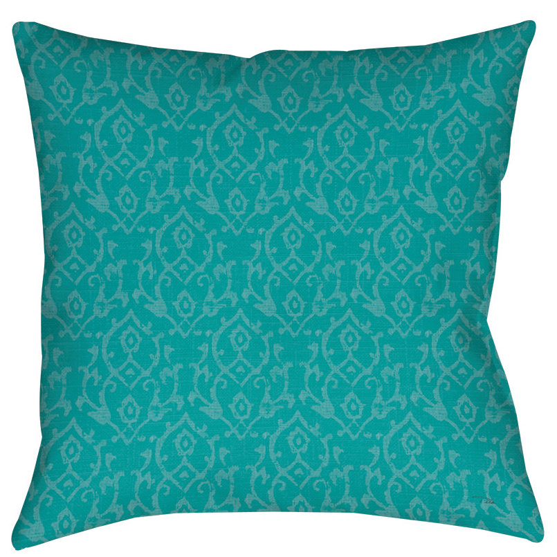 Flowing Damask Indoor/Outdoor Throw Pillow Wayfair