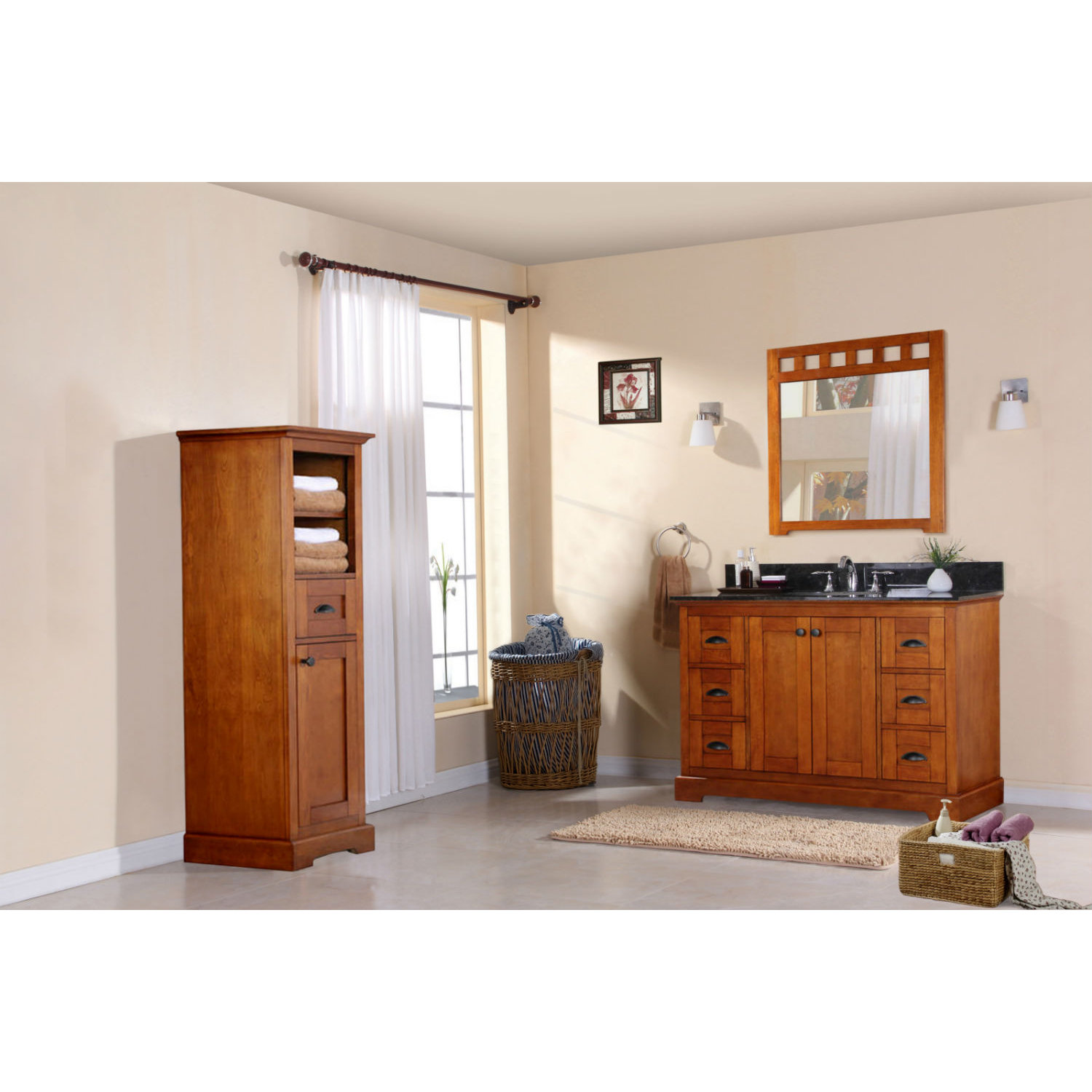 16" x 60" Free Standing Linen Tower Wayfair