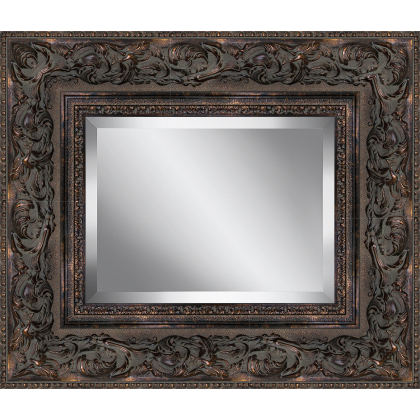 Rectangle Guilded Framed Beveled Plate Glass Mirror Wayfair