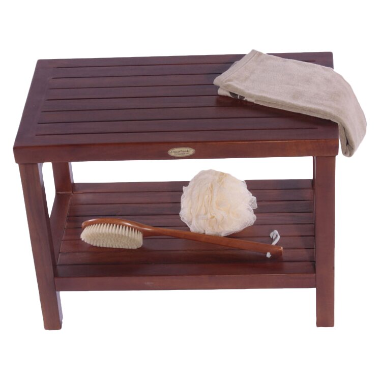 Decoteak Classic Teak Spa Traditional Shower Stool & Reviews Wayfair