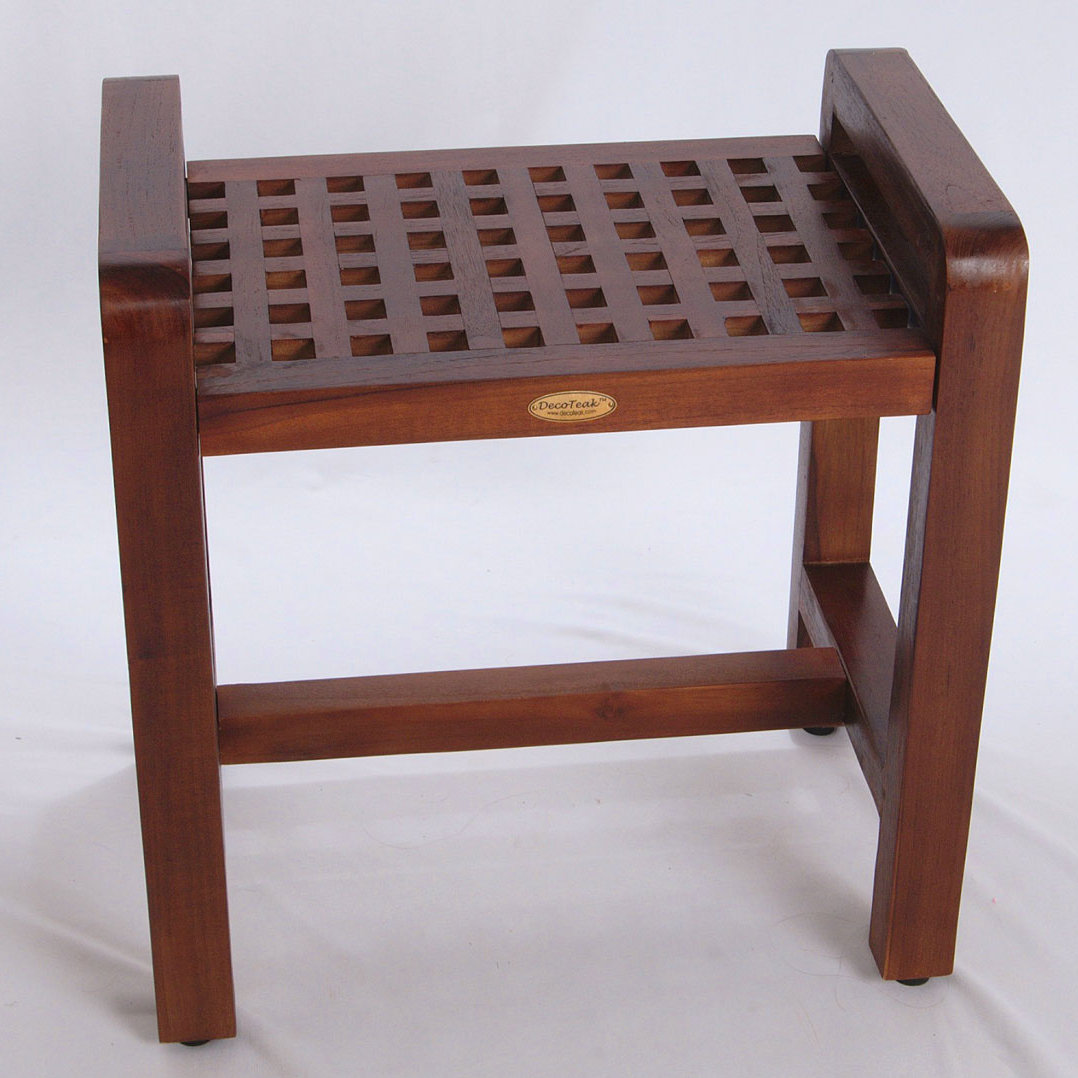 Teak Grate Shower Stool Wayfair