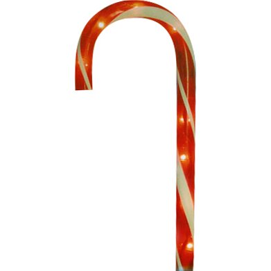 Twinkling Lighted Outdoor Candy Cane Christmas Lawn Stakes Pathway ...