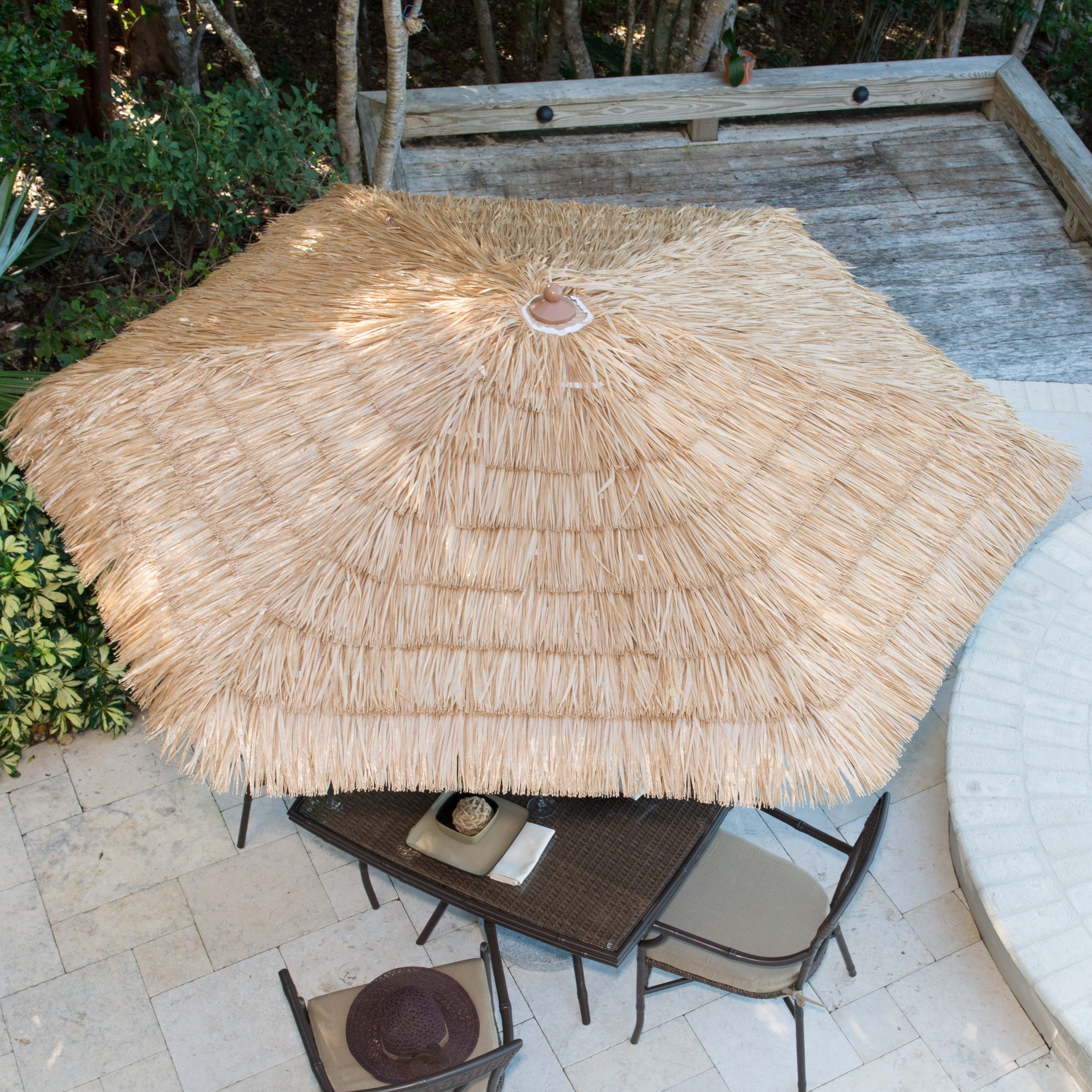 9 Artificial Tiki Thatch Market Umbrella Wayfair