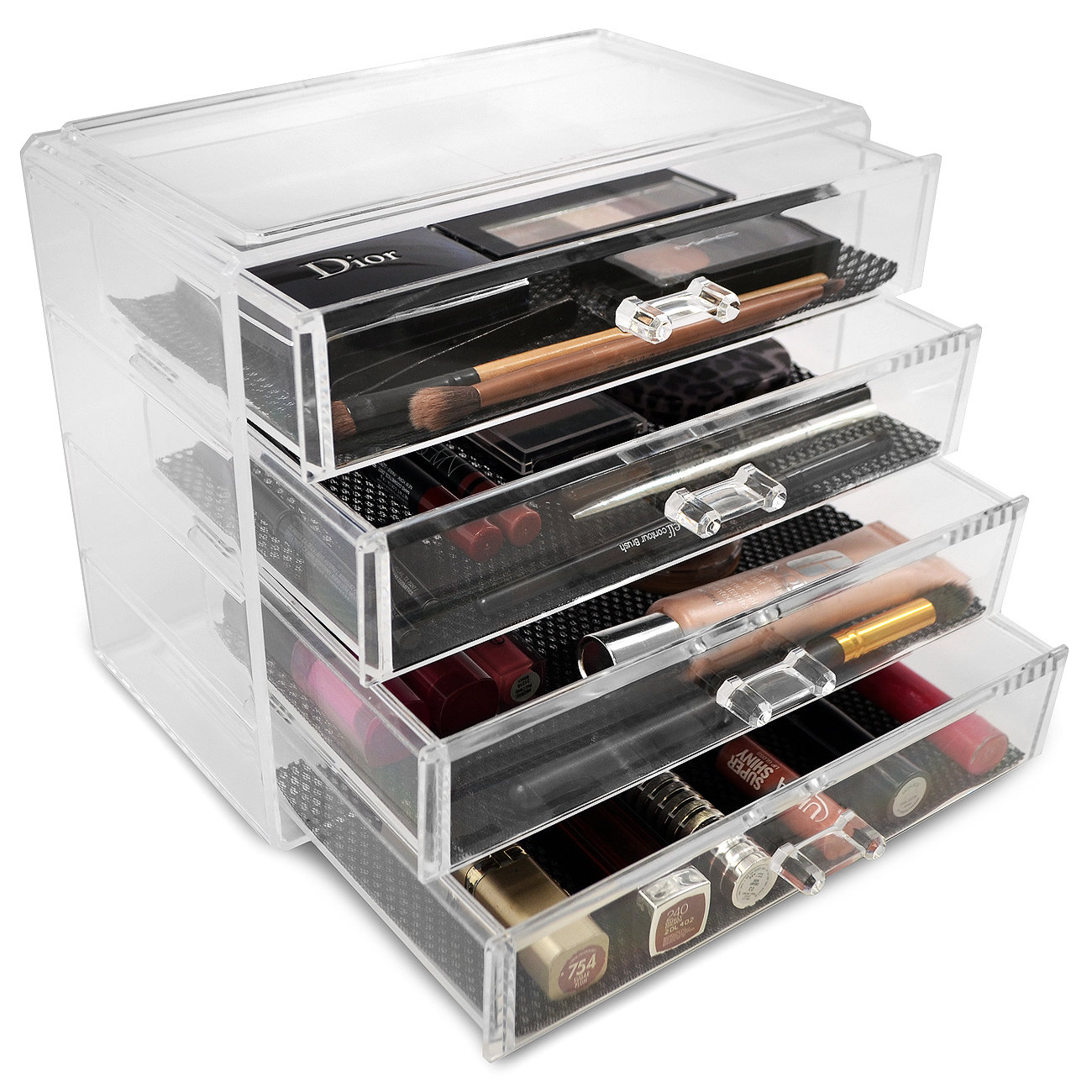 GGI International Acrylic 4 Drawer Makeup Organizer with Removable