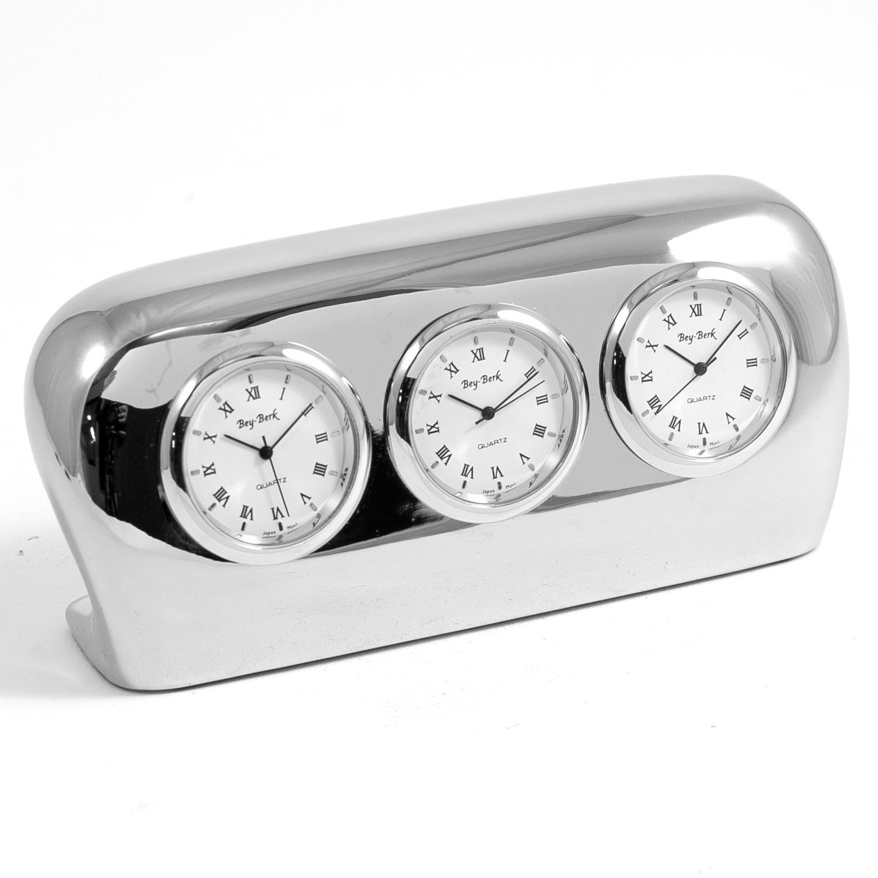 Salzburg Triple Time Zone Table Clock Joss Main