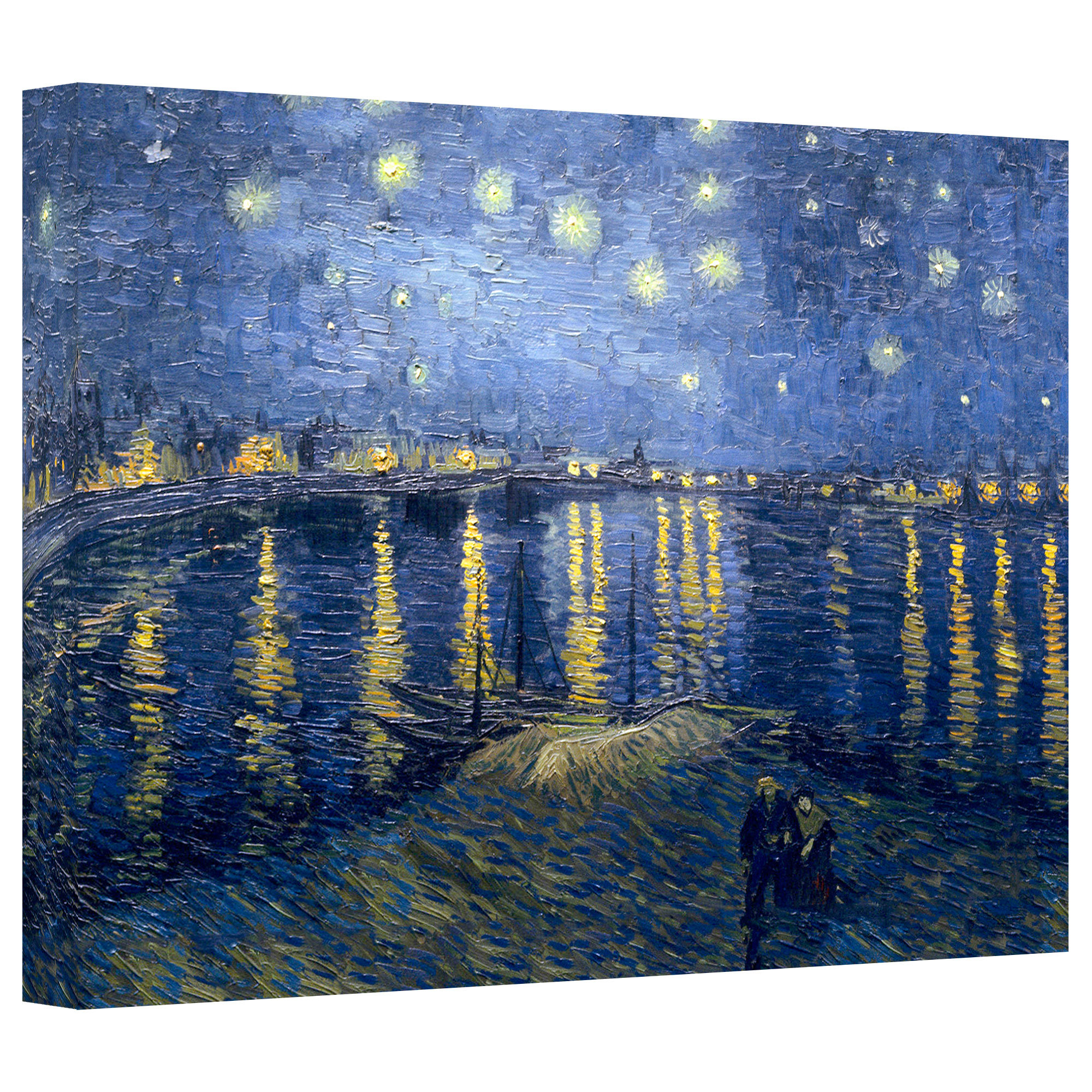 'Starry Night over the Rhone' by Vincent van Gogh Painting Print on