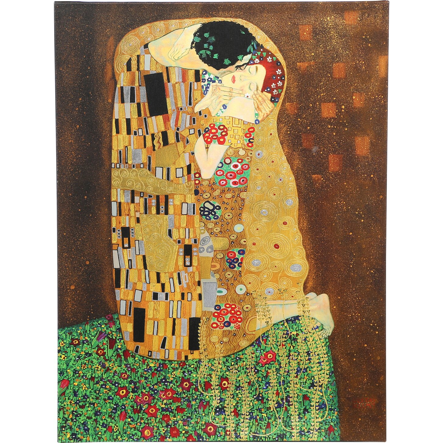 ArtWall 'The Kiss' by Gustav Klimt Painting Print on Wrapped Canvas ...