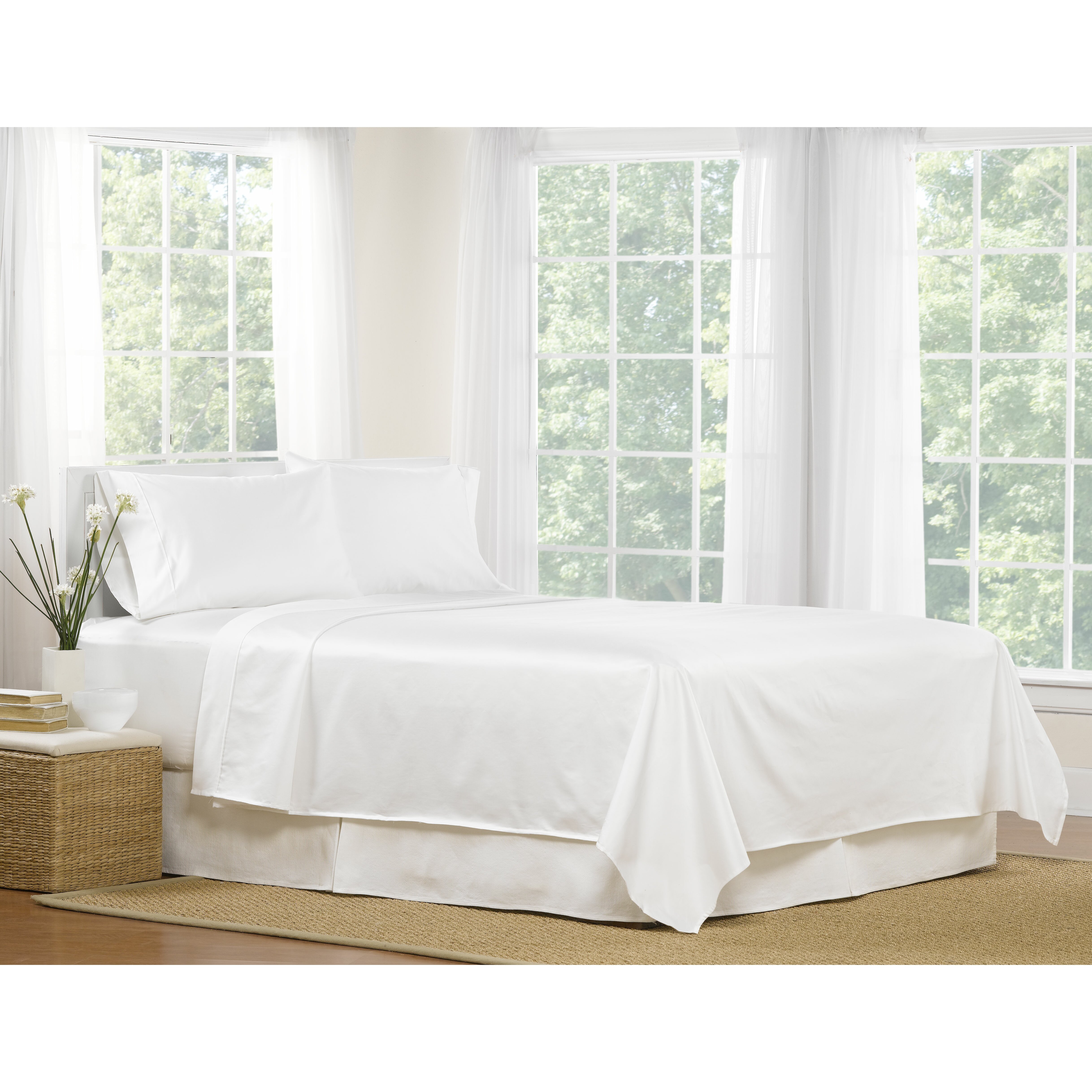 Aspire Linens 4 Piece 1200 Thread Count Egyptian Quality Cotton Sheet ...