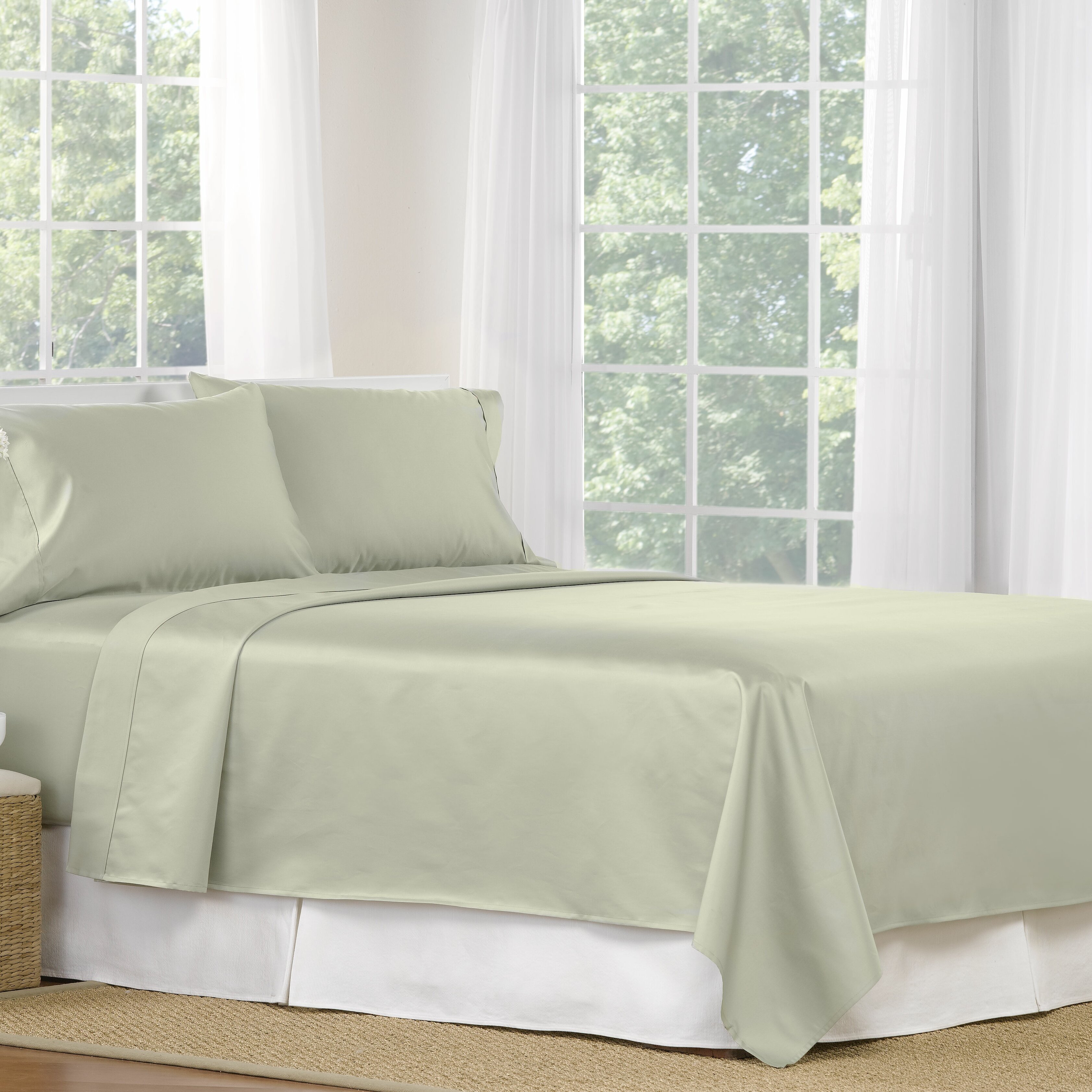 Aspire Linens 4 Piece 1200 Thread Count Egyptian Quality Cotton Sheet ...