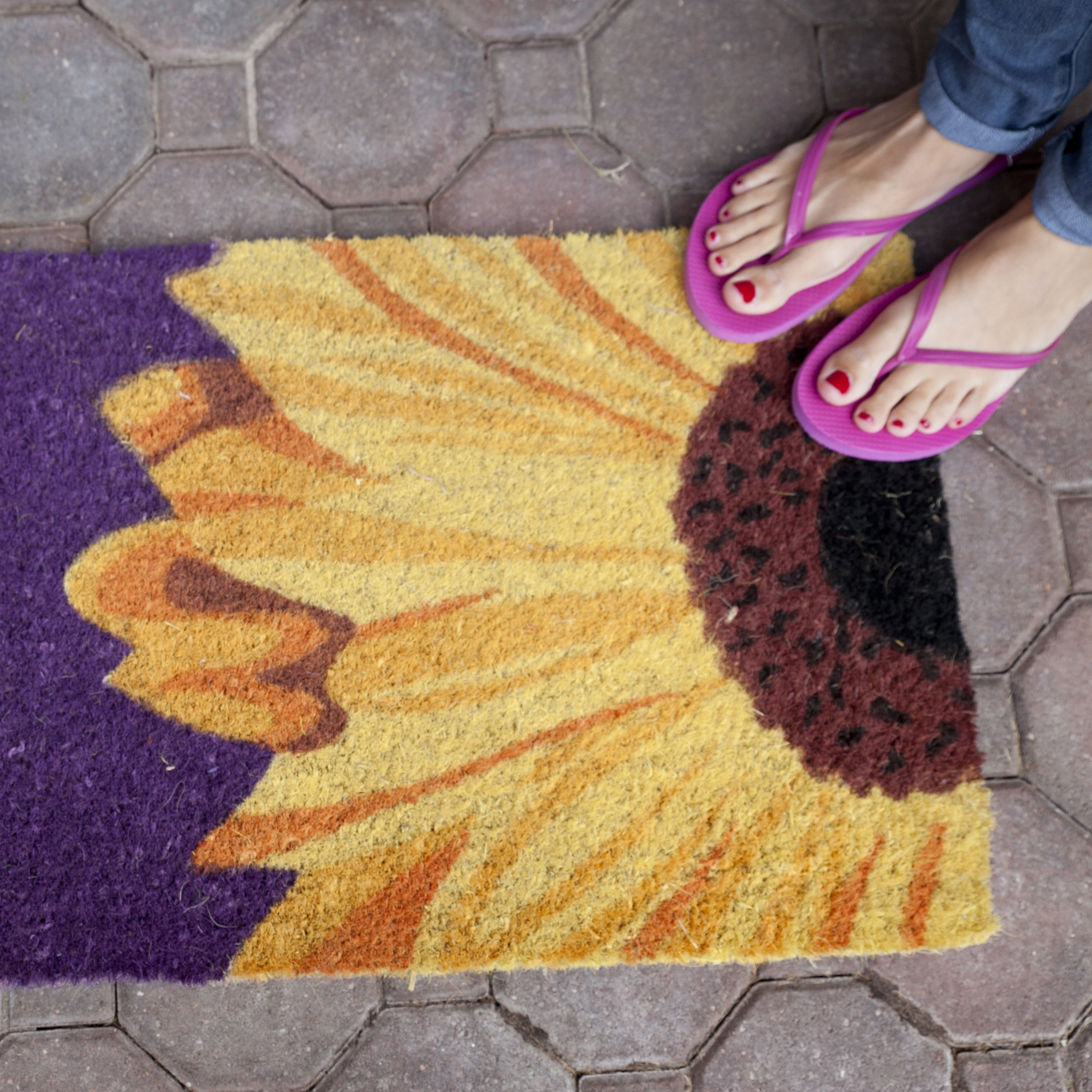 Handmade One Sunflower Doormat Wayfair