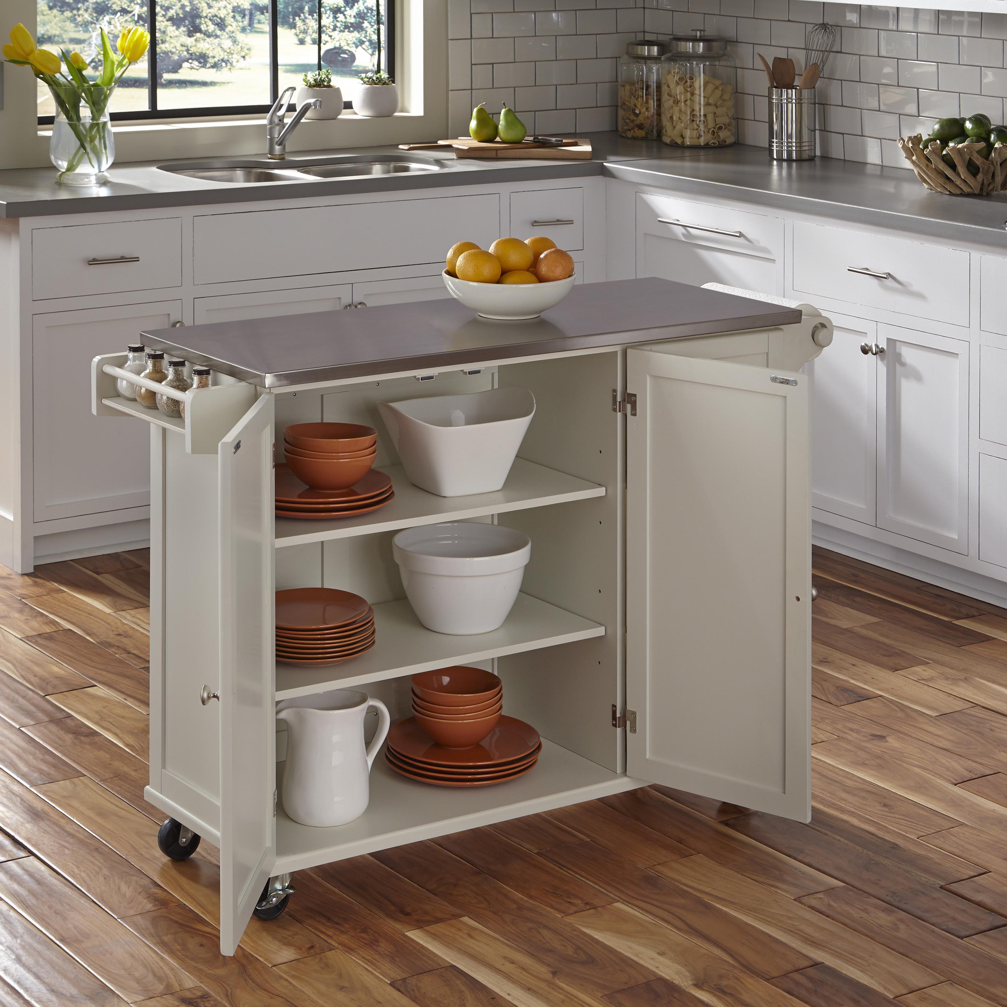 Liberty Kitchen Cart with Stainless Steel Top Wayfair