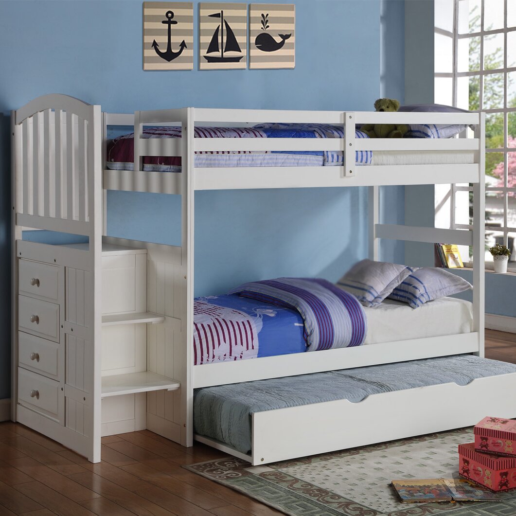 Donco Kids Twin Bunk Bed with Trundle | Wayfair