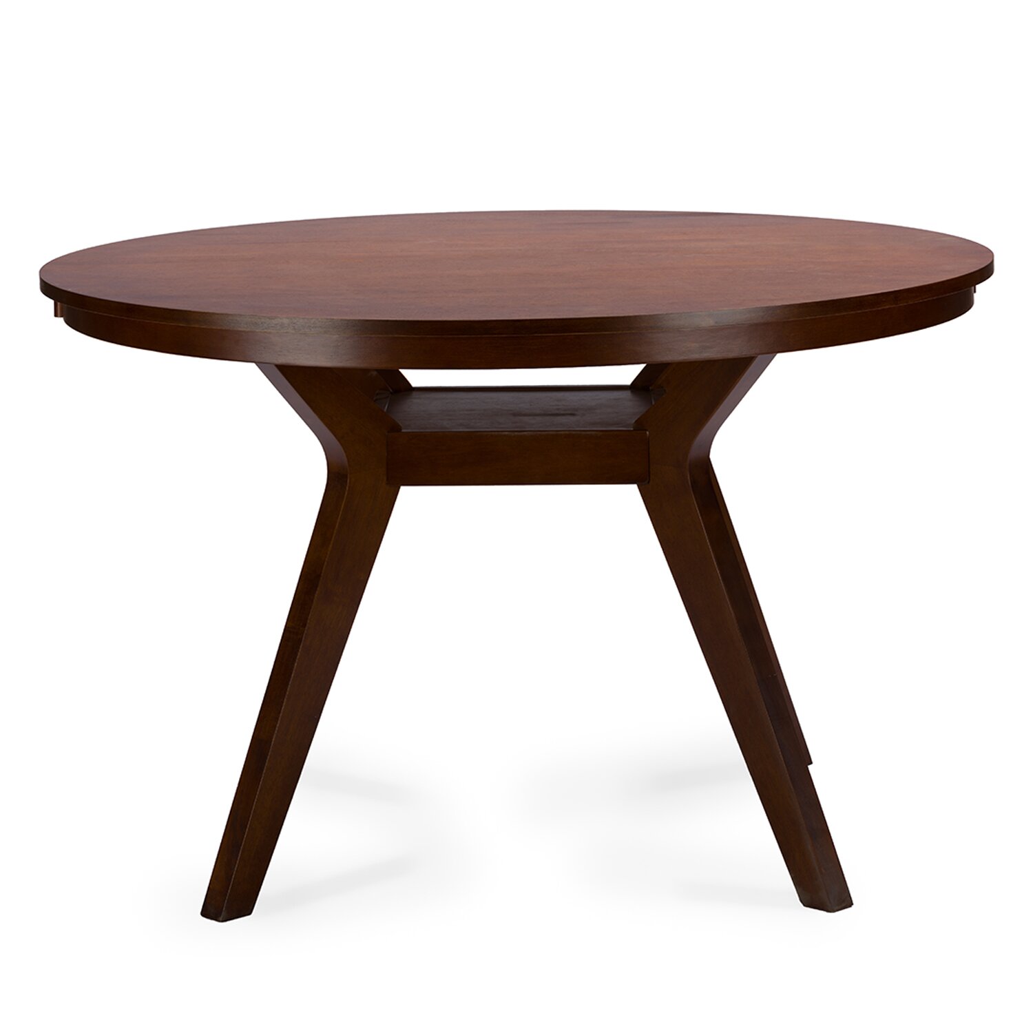 Wholesale Interiors Baxton Studio Montreal Dining Table Reviews Wayfair   Baxton%2BStudio%2BMontreal%2BMid Century%2BDark%2BWalnut%2BRound%2BWood%2BDining%2BTable 