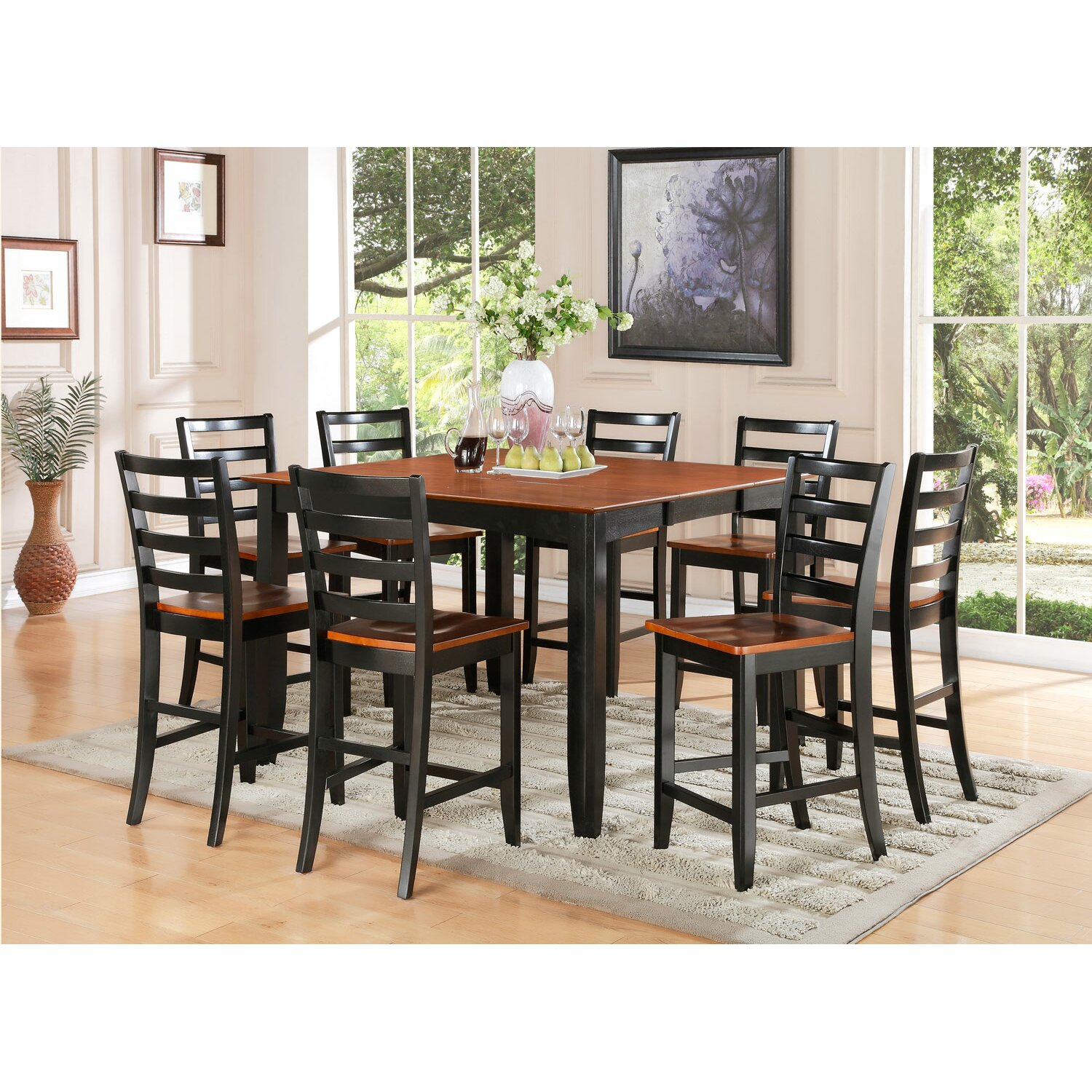 Wooden Importers Parfait 7 Piece Counter Height Dining Set & Reviews ...