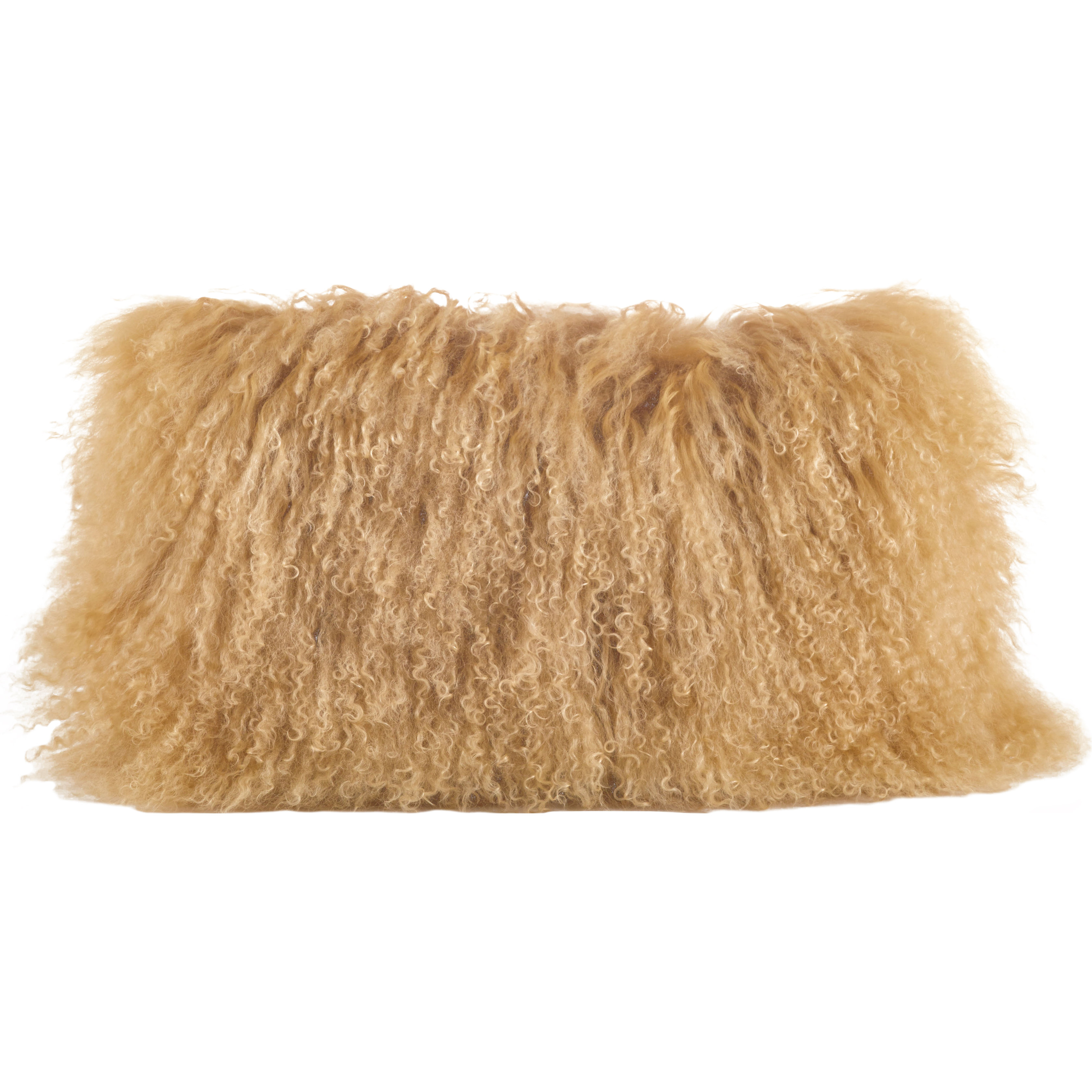 Saro Mongolian Lamb Fur Lumbar Pillow & Reviews Wayfair