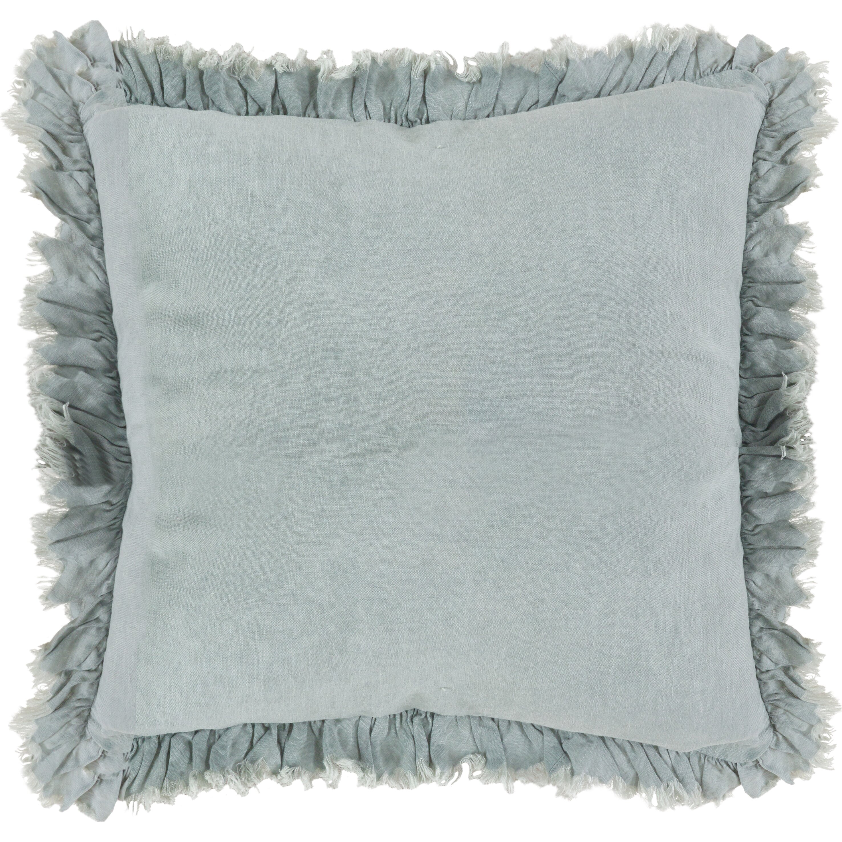 Ruffled Linen Throw Pillow | Wayfair