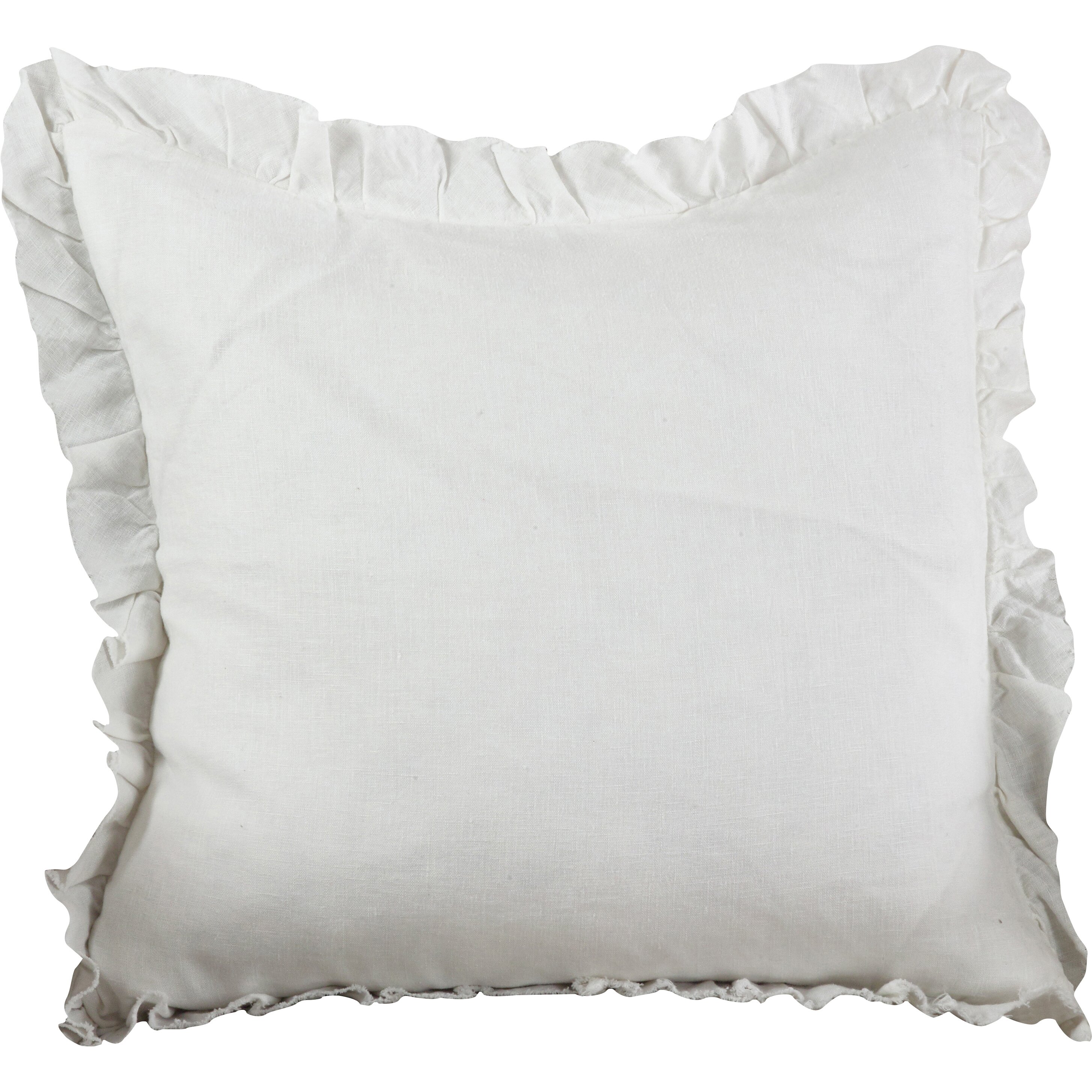 Ruffled Linen Throw Pillow Wayfair