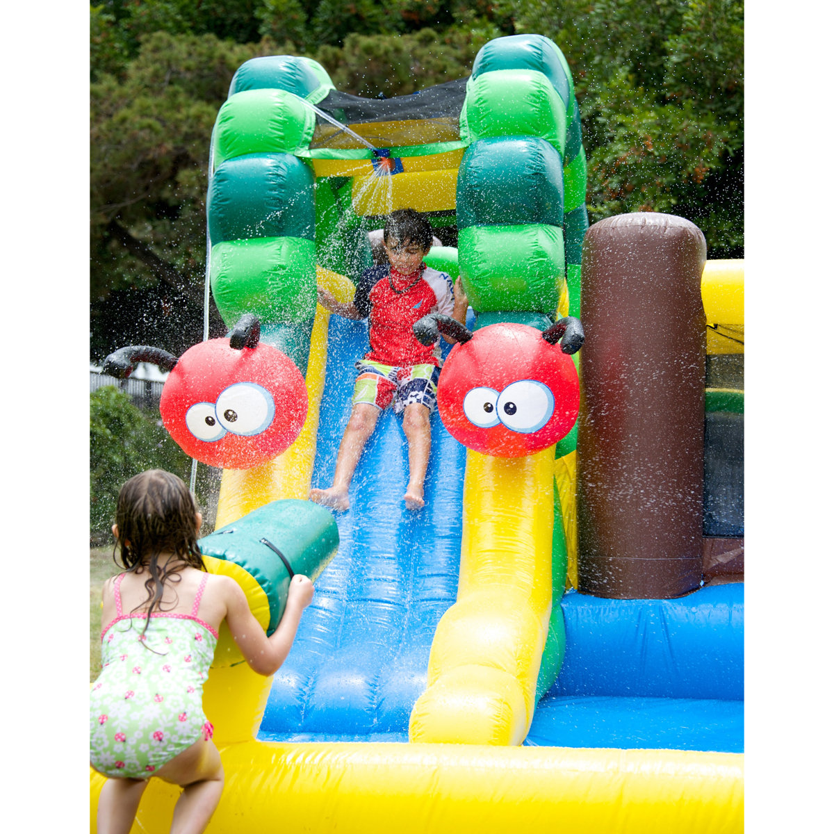 jumporange caterpillar inflatable combo