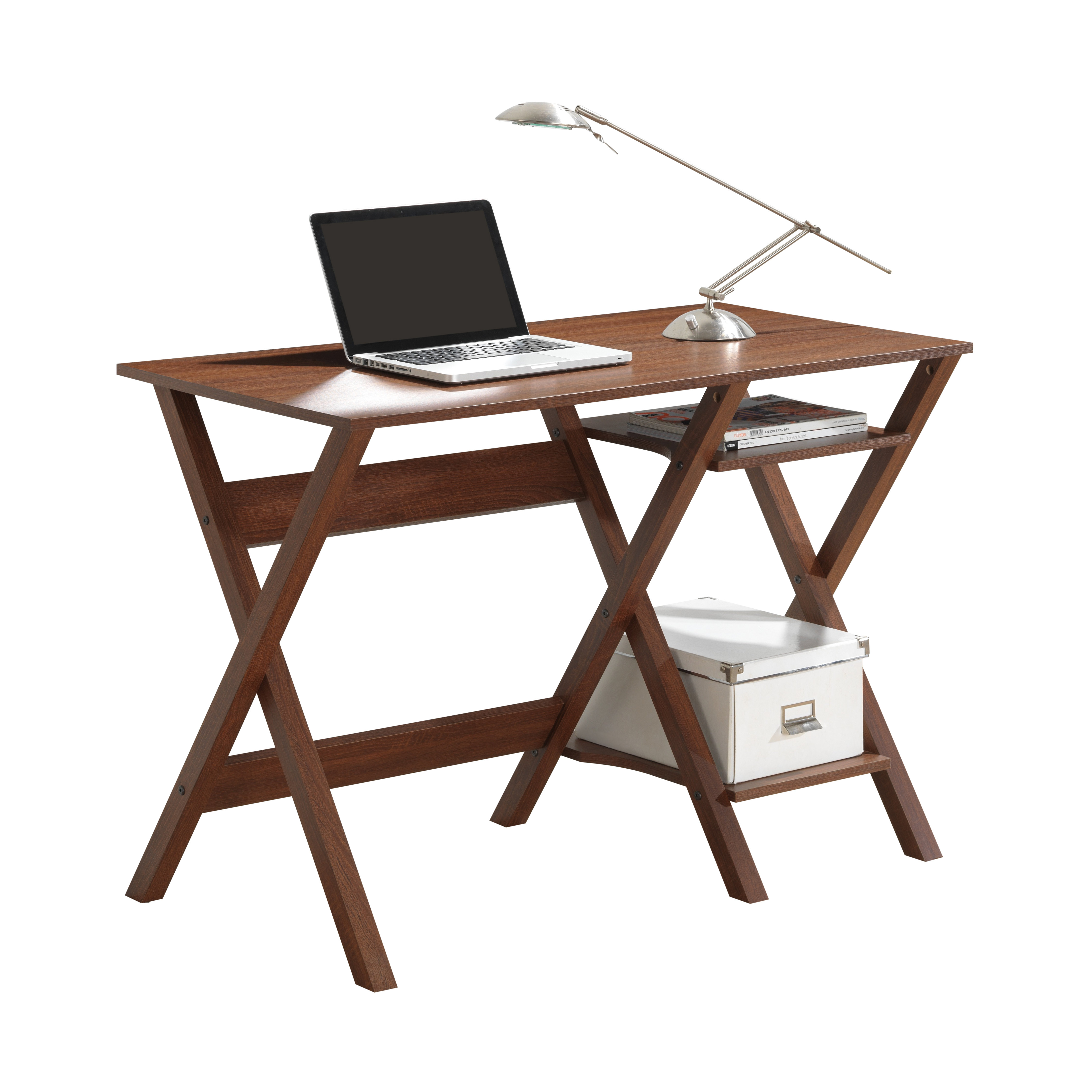 Techni Mobili Computer Desk with Side Shelves & Reviews Wayfair