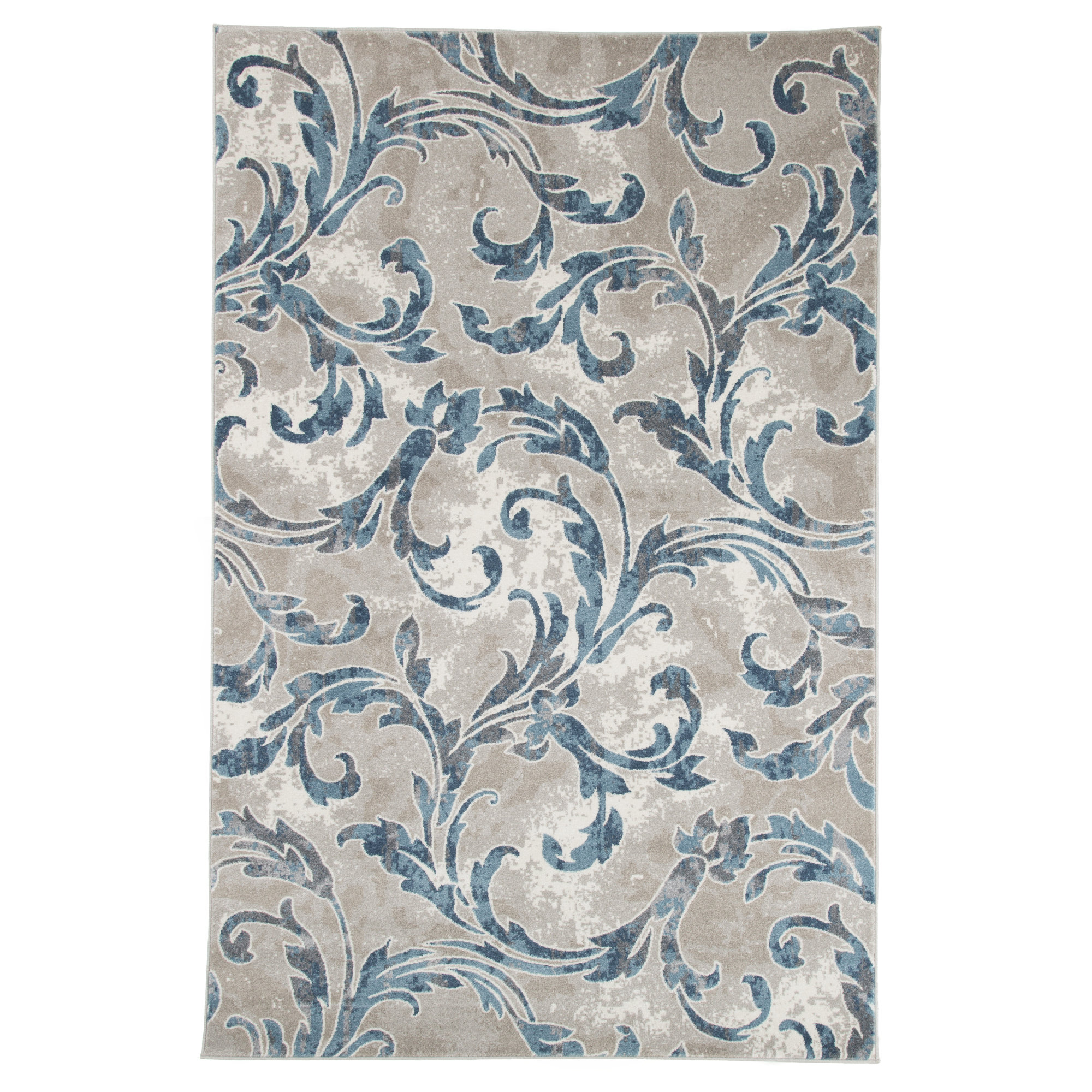 Ivory/Blue Area Rug Wayfair
