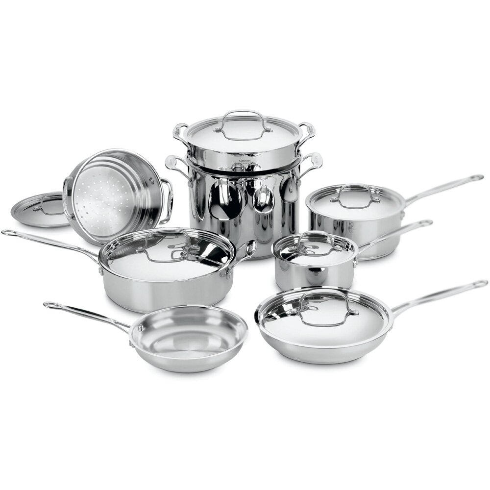 Cuisinart Chef's Classic Stainless Steel 14 Piece Cookware Set Cuisinart Classic Stainless Steel Cookware