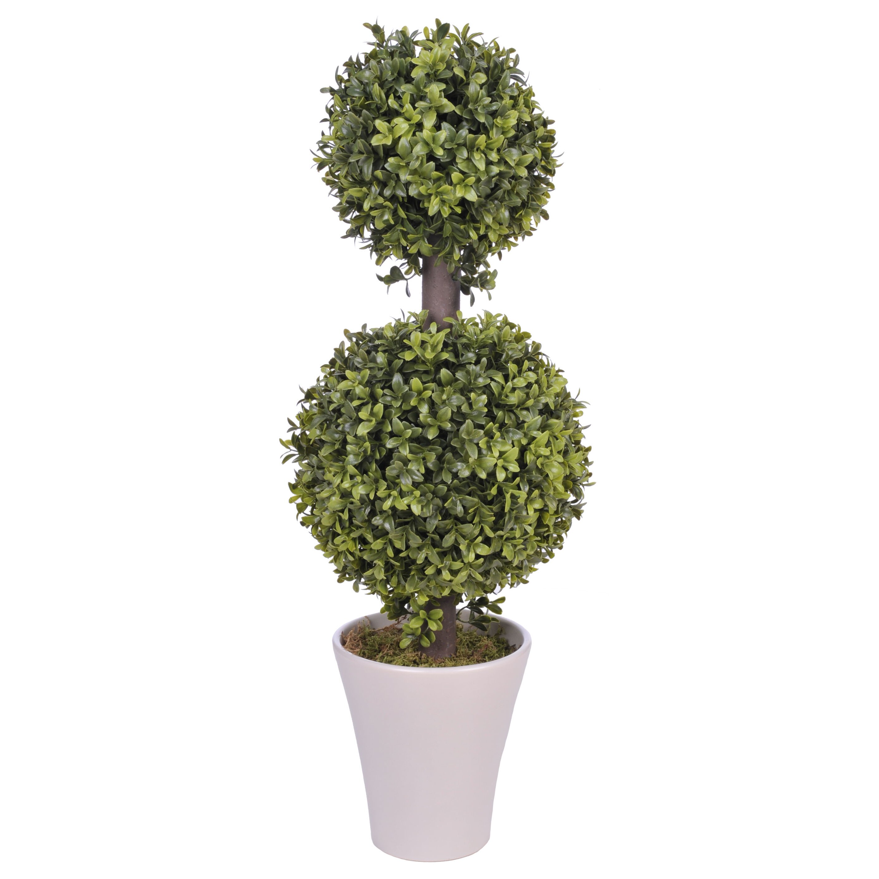 Artificial Double Ball Topiary in Planter | Wayfair