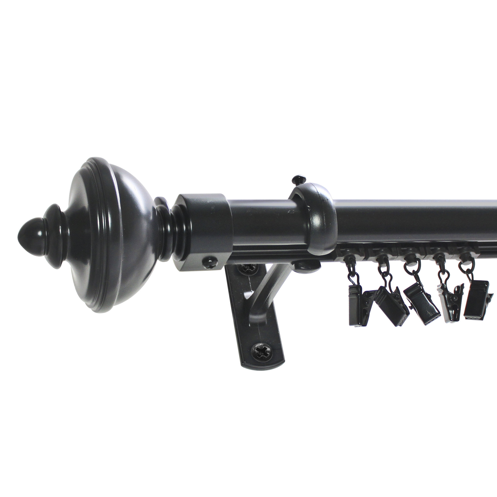 Urn Traverse Single Curtain Rod and Hardware Set Wayfair