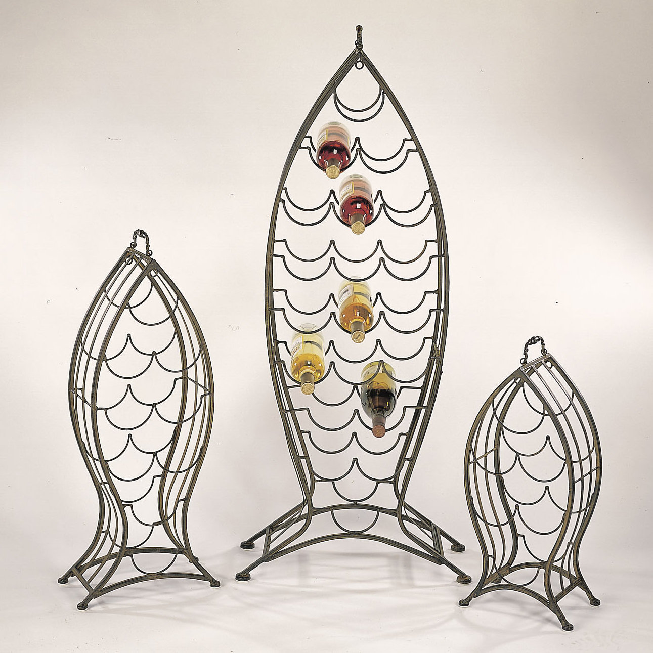 Cape Craftsmen Nested Fish 3 Piece Set 35 Bottle Wine Rack & Reviews
