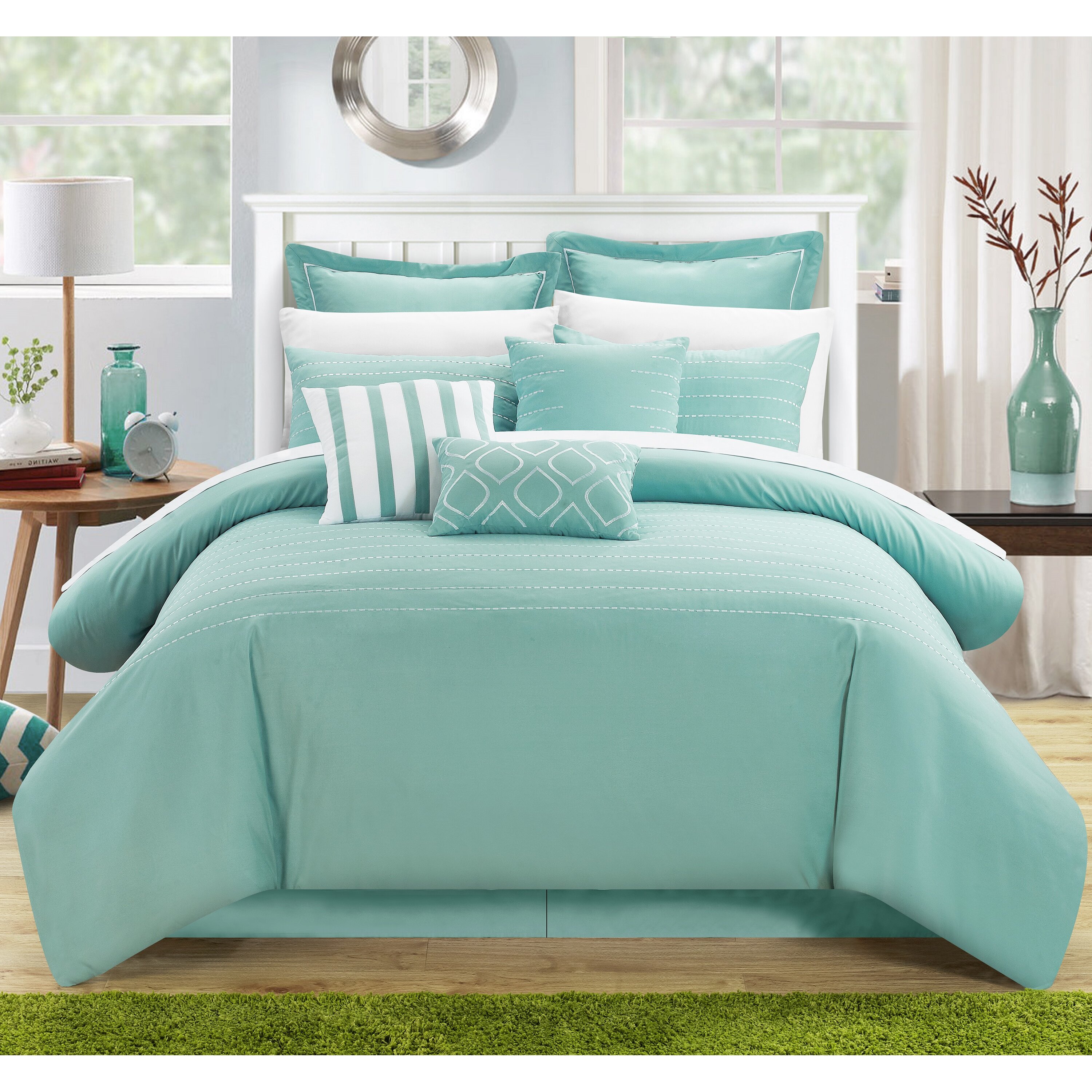 chic home brenton comforter set whit