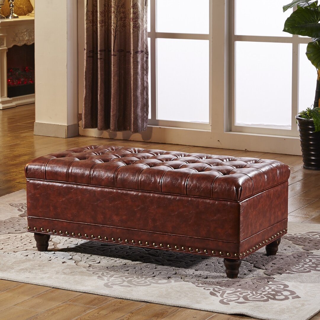 Elegant Wood Storage Bedroom Bench Wayfair   Elegant Classic Tufted Wood Storage Bedroom Bench FX2003 E1027 