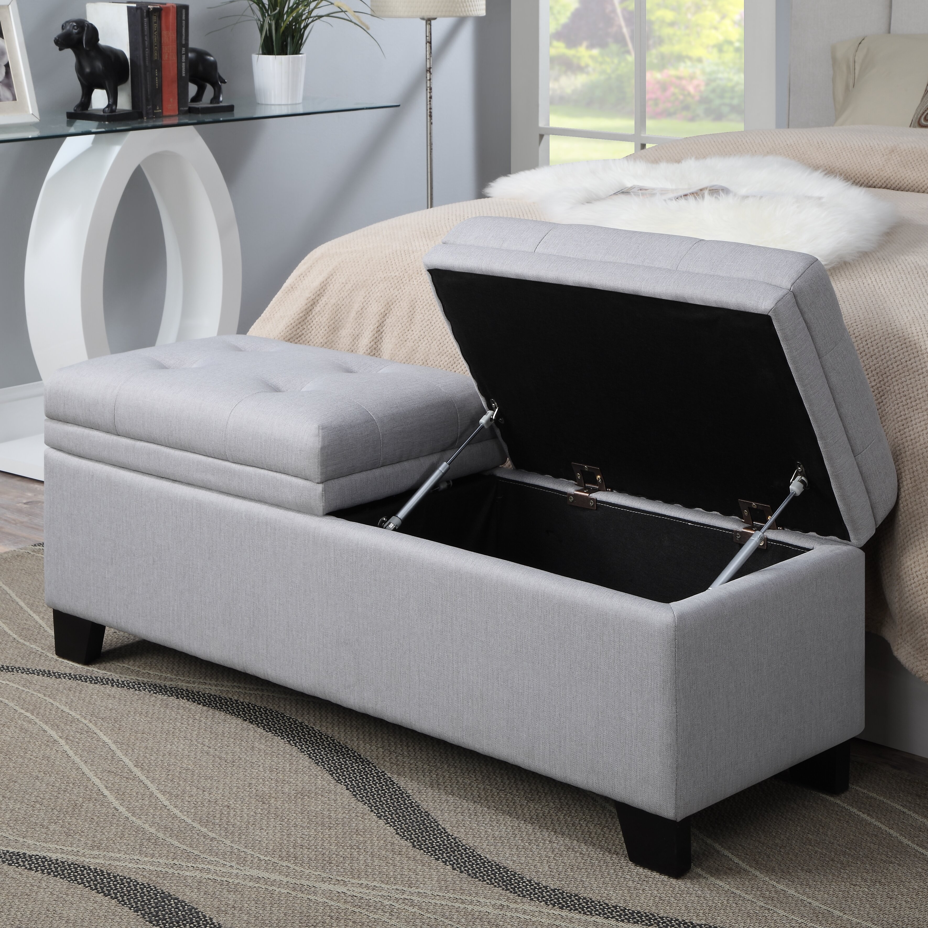 Modern Bedroom Storage Bench Ideas for Simple Design