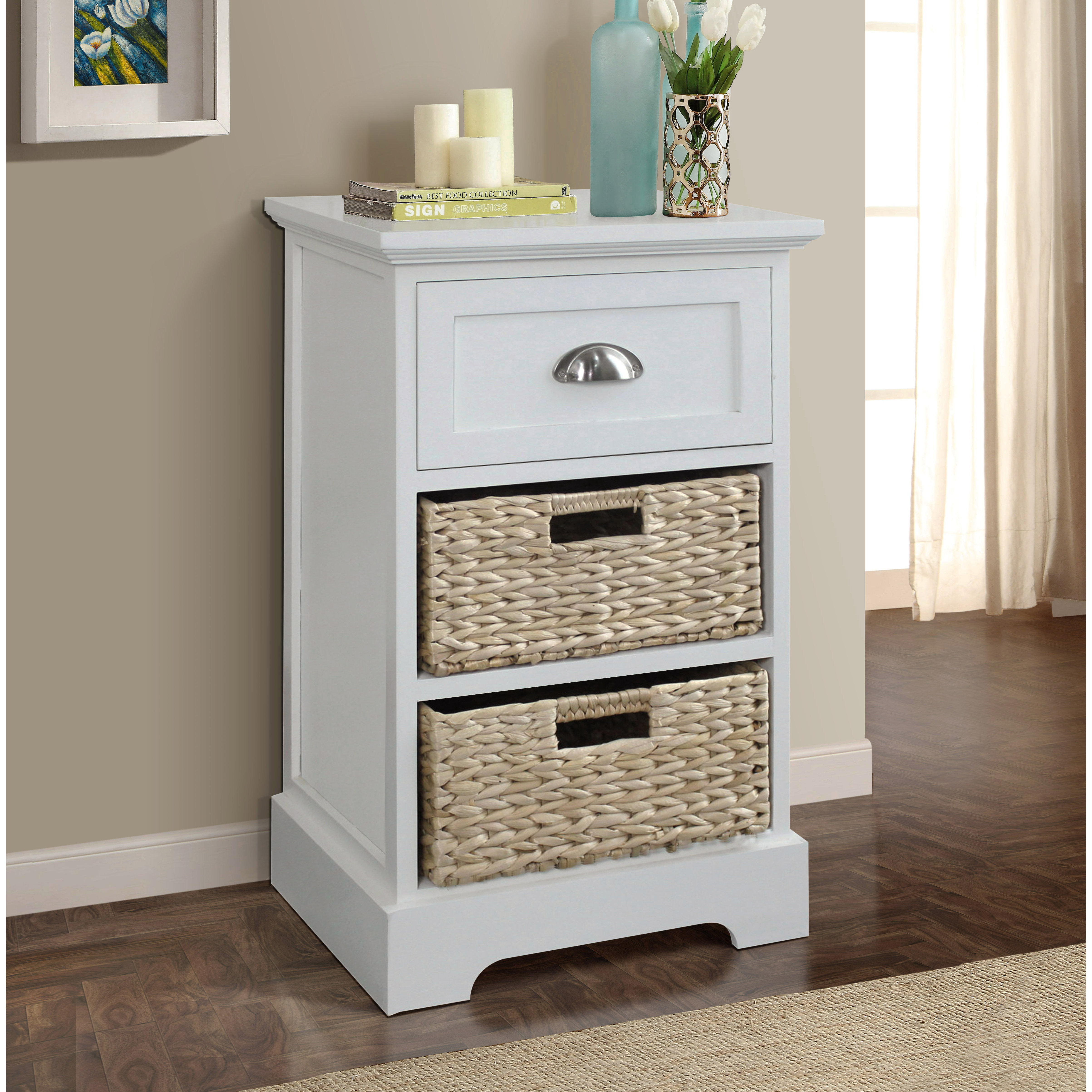 Gallerie Decor Newport 1 Drawer 2 Basket Chest & Reviews Wayfair