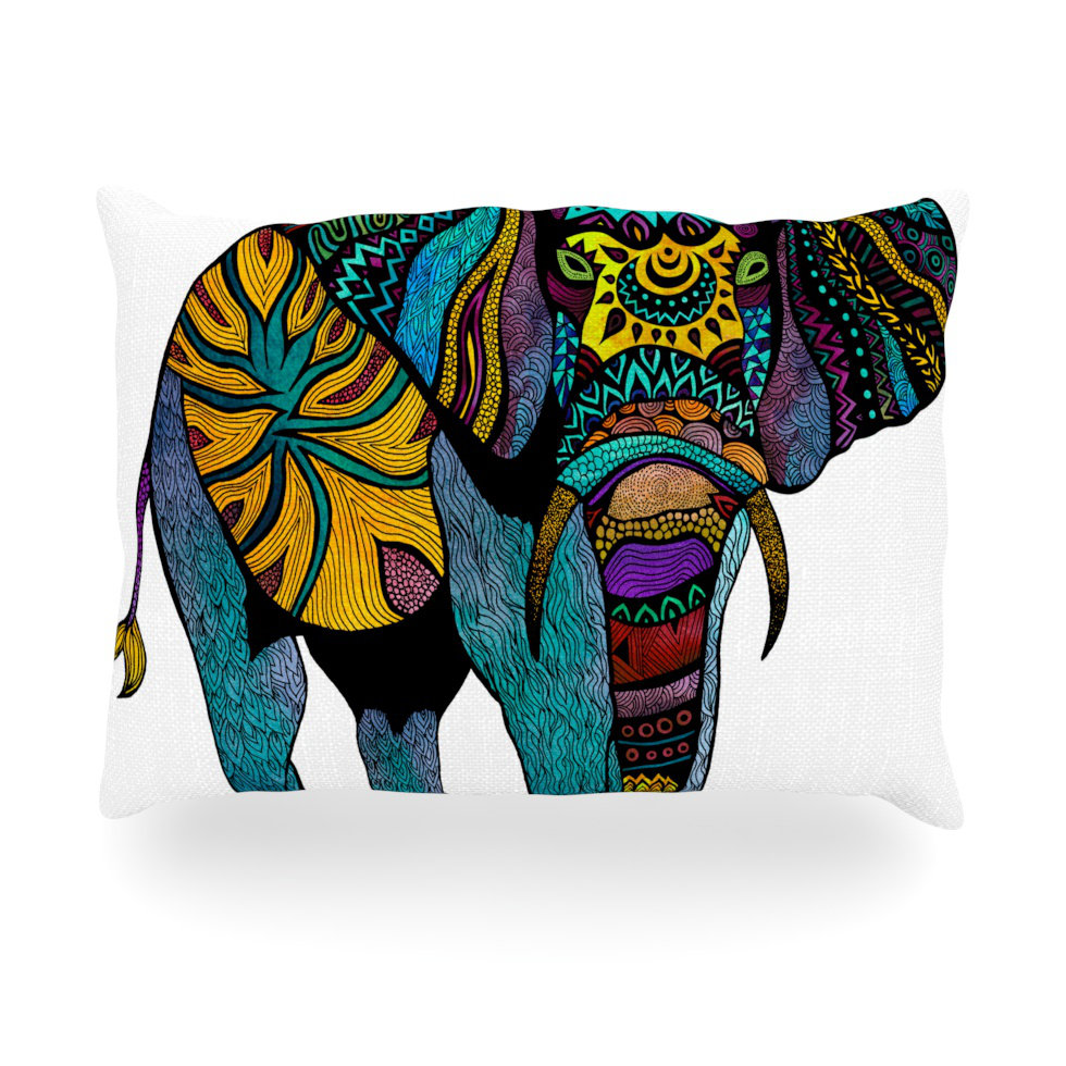 KESS InHouse Elephant of Namibia Outdoor Throw Pillow & Reviews Wayfair