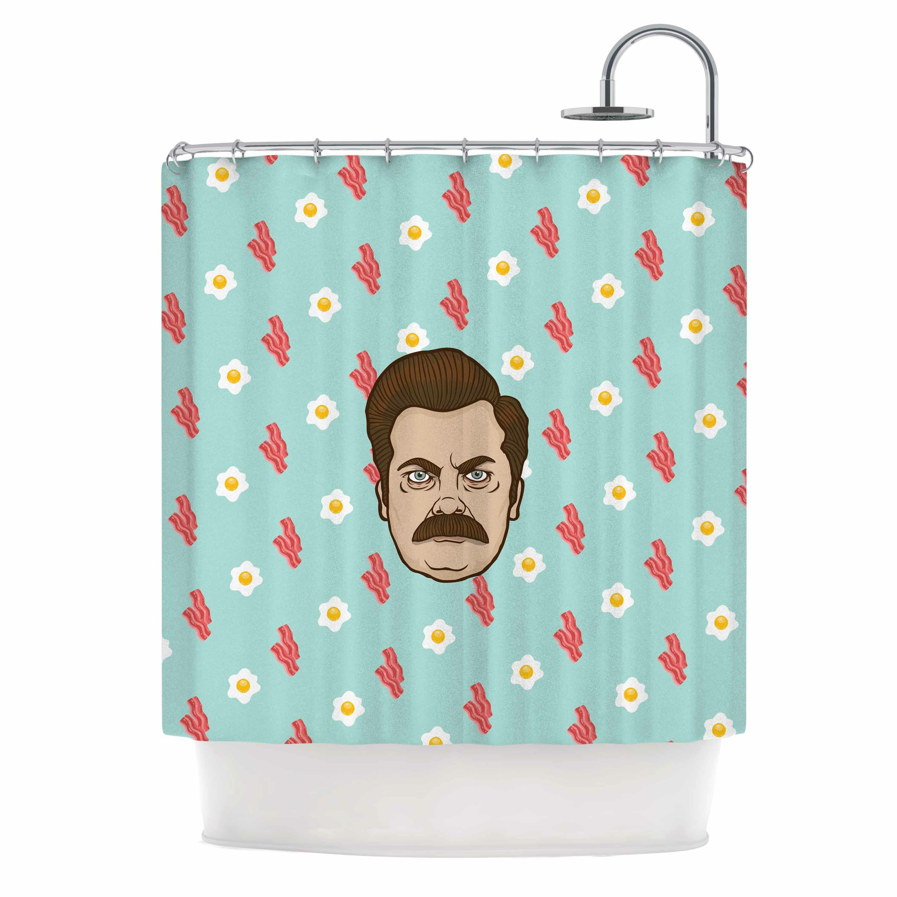 Give Me All of The Bacon and Eggs Shower Curtain | Wayfair