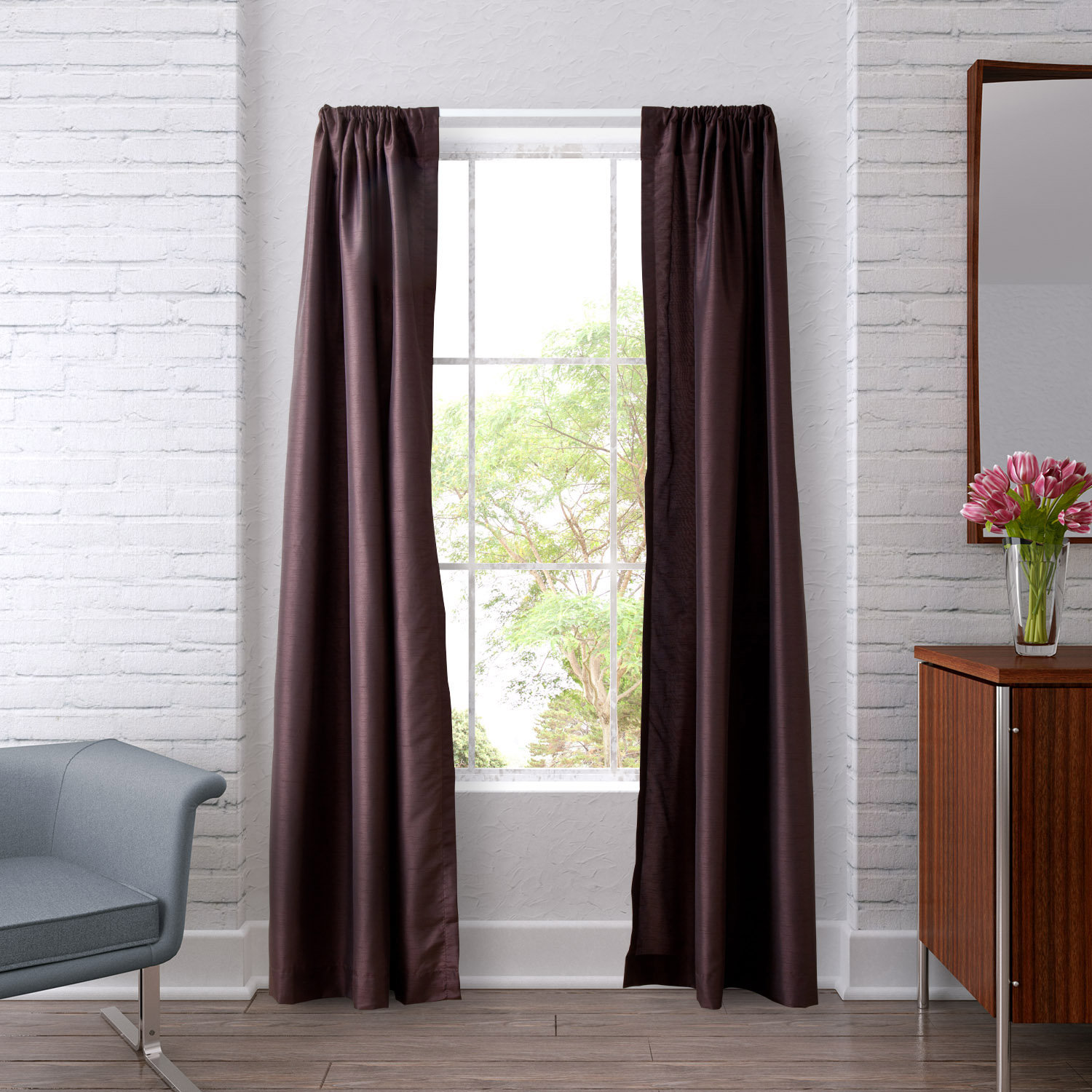 Heritage Landing Lined Window Curtain Panel & Reviews Wayfair